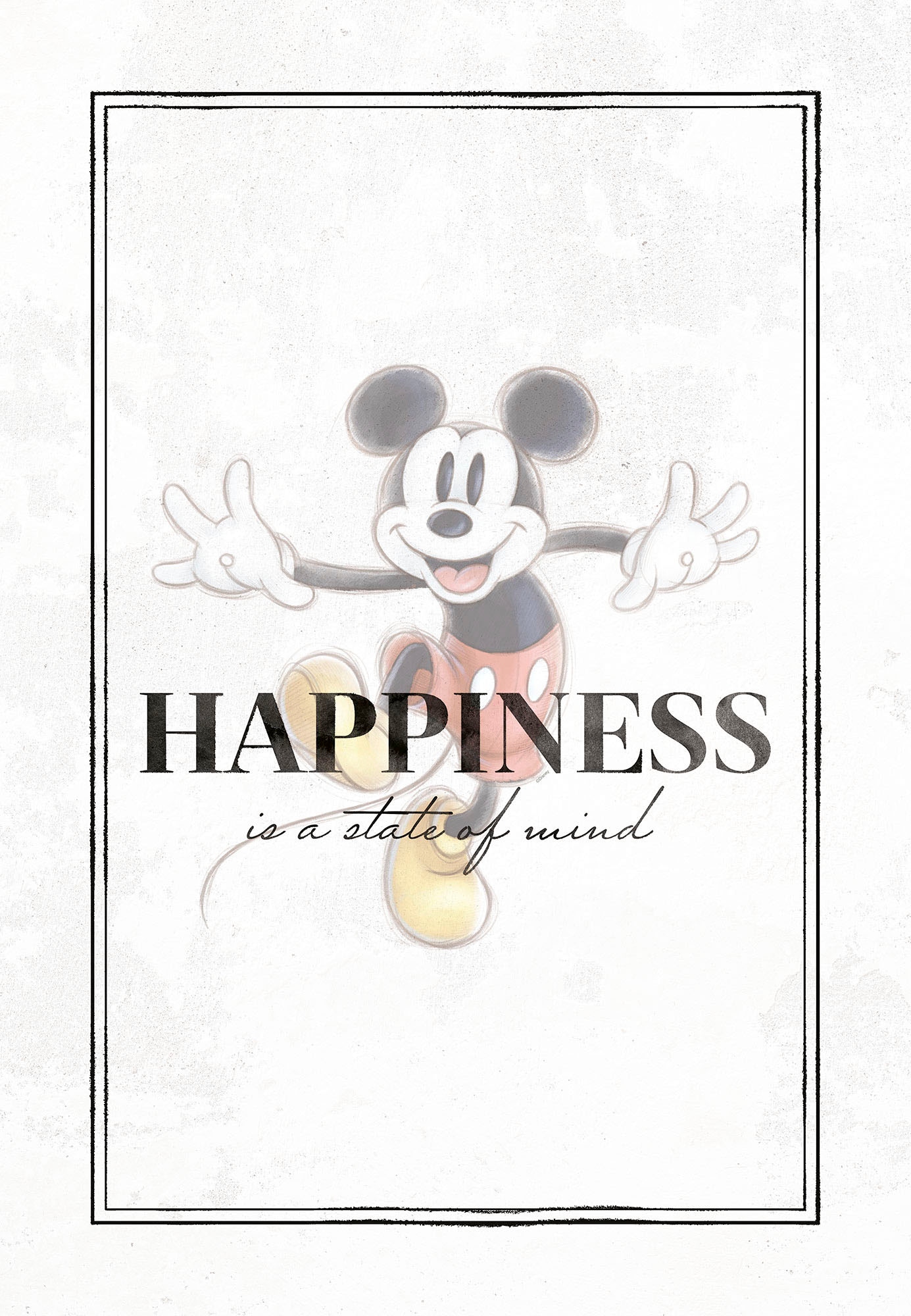 Komar Leinwandbild »Mickey Be Kind - Grösse 40 x 60 cm«, Disney, (1 St., 40 x 60 cm (Breite x Höhe), Keilrahmenbild mit Echtholzrahmen, Kinderzimmer