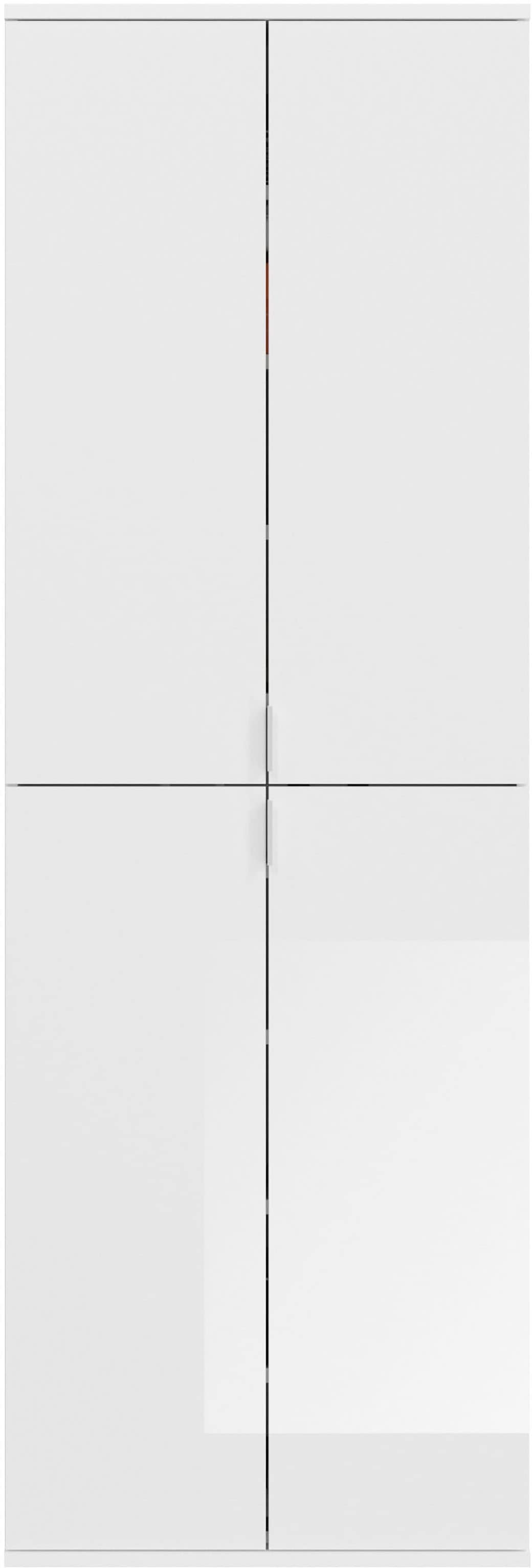 INOSIGN Garderoben-Set »Trondheim, Breite 244 cm, best. aus 4 Schränken, 16 Türen, 36 Fächer«, (Set, 4 St.), inkl. ausziehbarer Kleiderstange, Garderobenschrank, Kleiderschrank