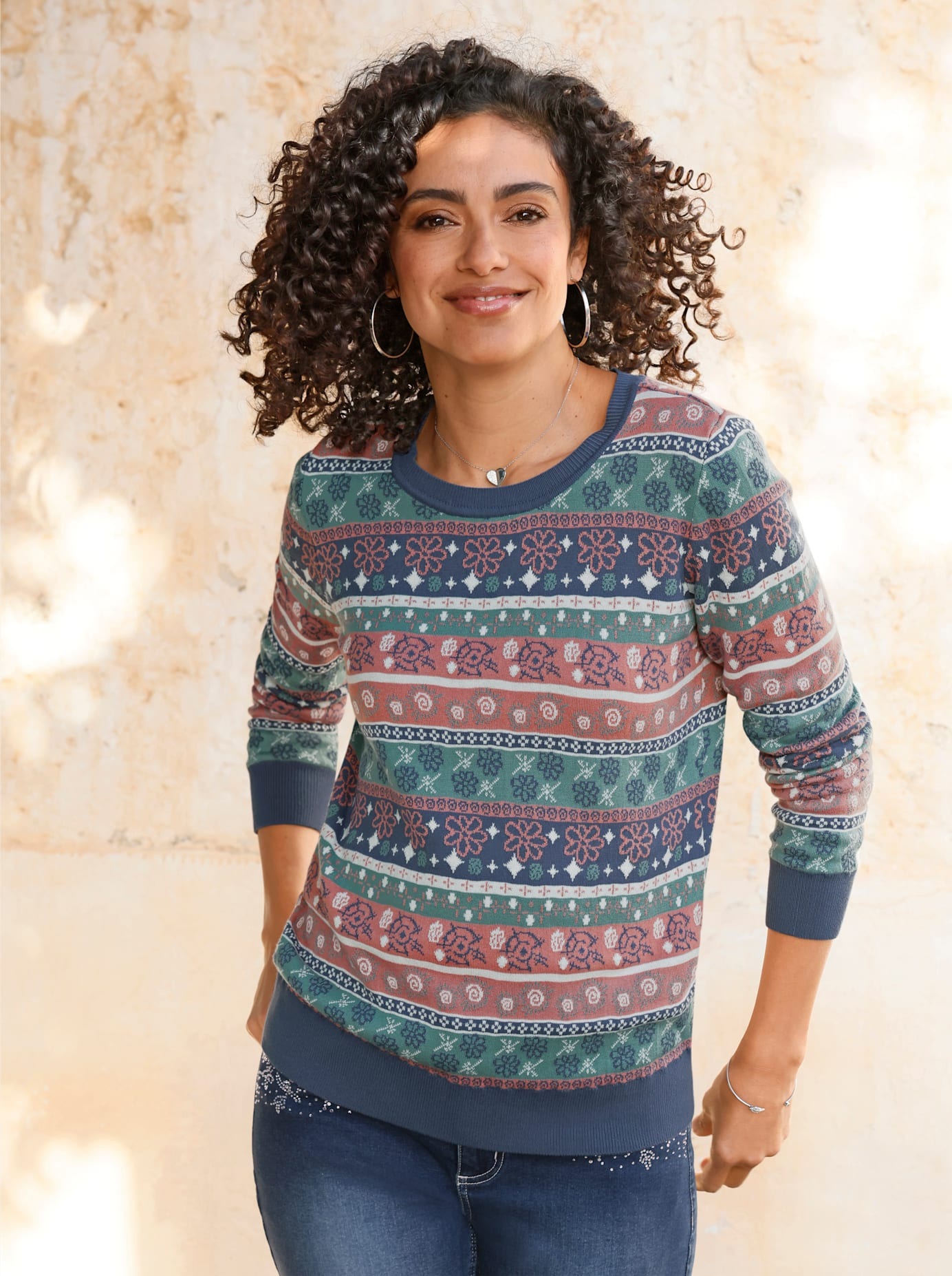 Inspirationen Strickpullover "Jacquard-Pullover"