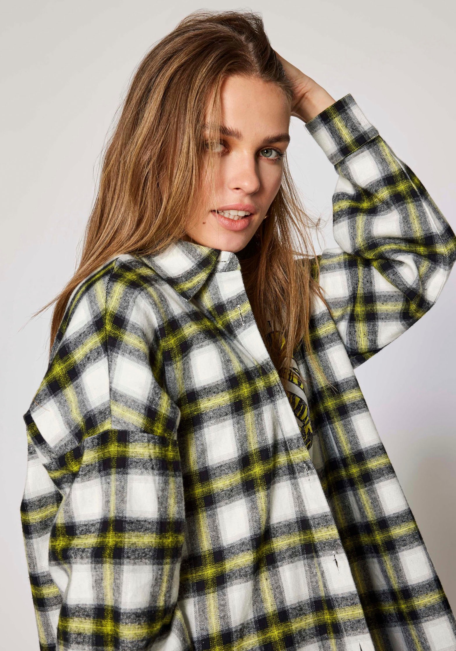 Image of Only Karobluse »ONLSOFIE LS BOYFRIEND CHECK SHIRT WVN«, in Oversize Form bei Ackermann Versand Schweiz