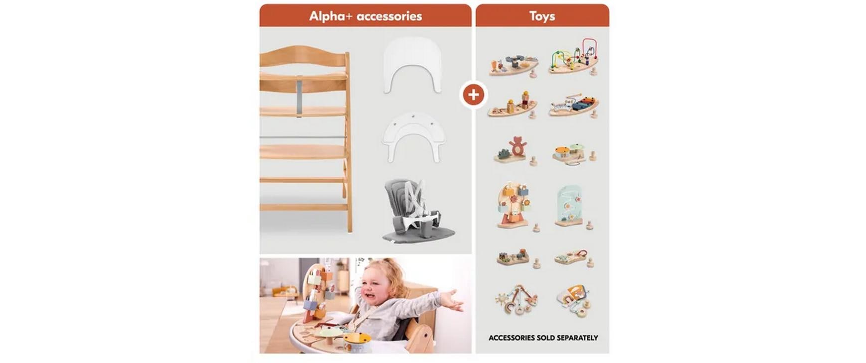 Hauck Chaise haute »Hochstuhl Alpha+ Pro, mit Newborn-Aufsatz« () dieses Produkt besteht aus FSC®-zertifiziertem Material