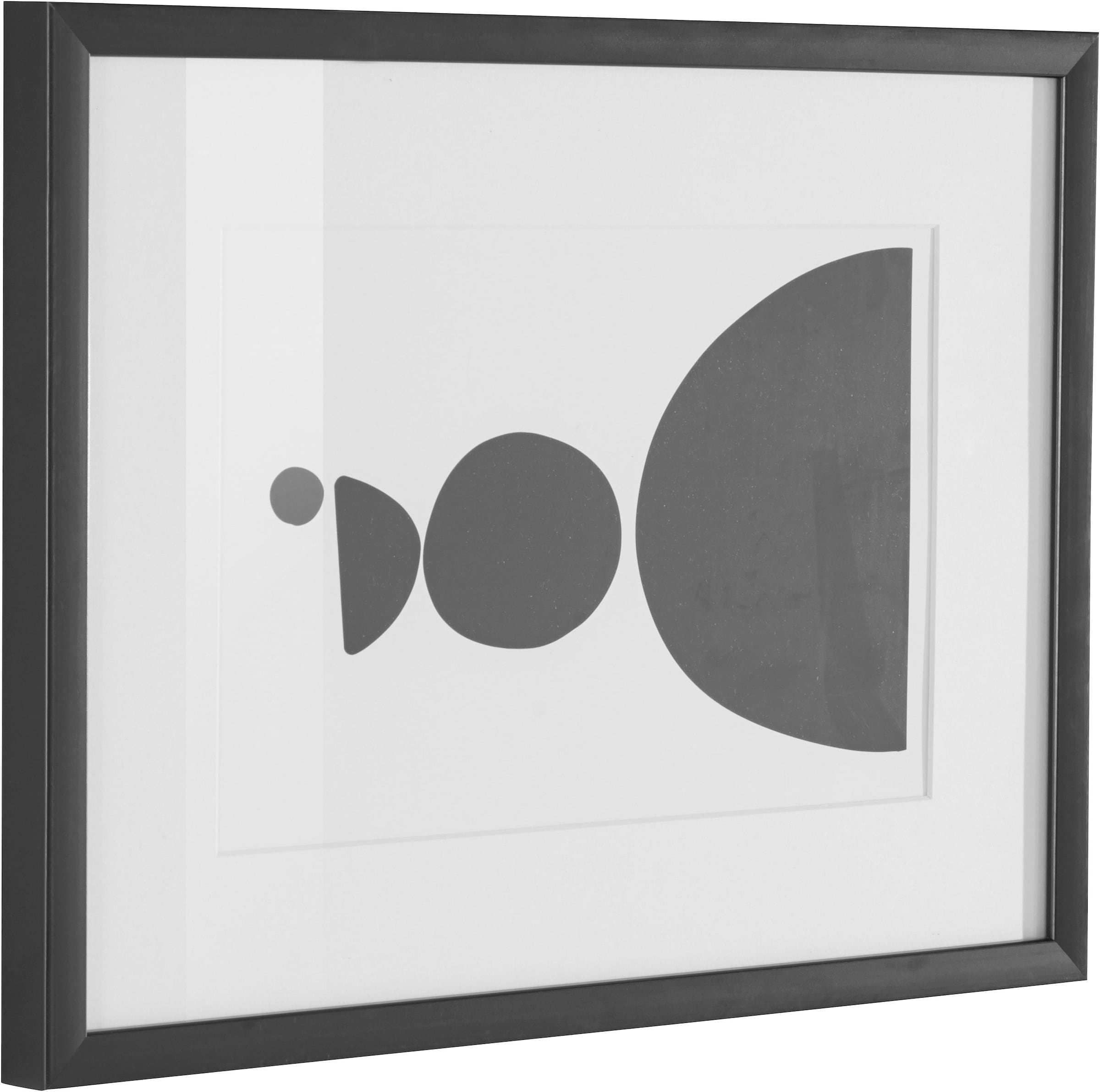 LeGer Home by Lena Gercke Bild »Black is Beautiful III«, Abstrakt-Kunst-Schwarz-Weiss-Modern, (1 St.), HD Premium Poster-Druck inkl. Holzrahmen