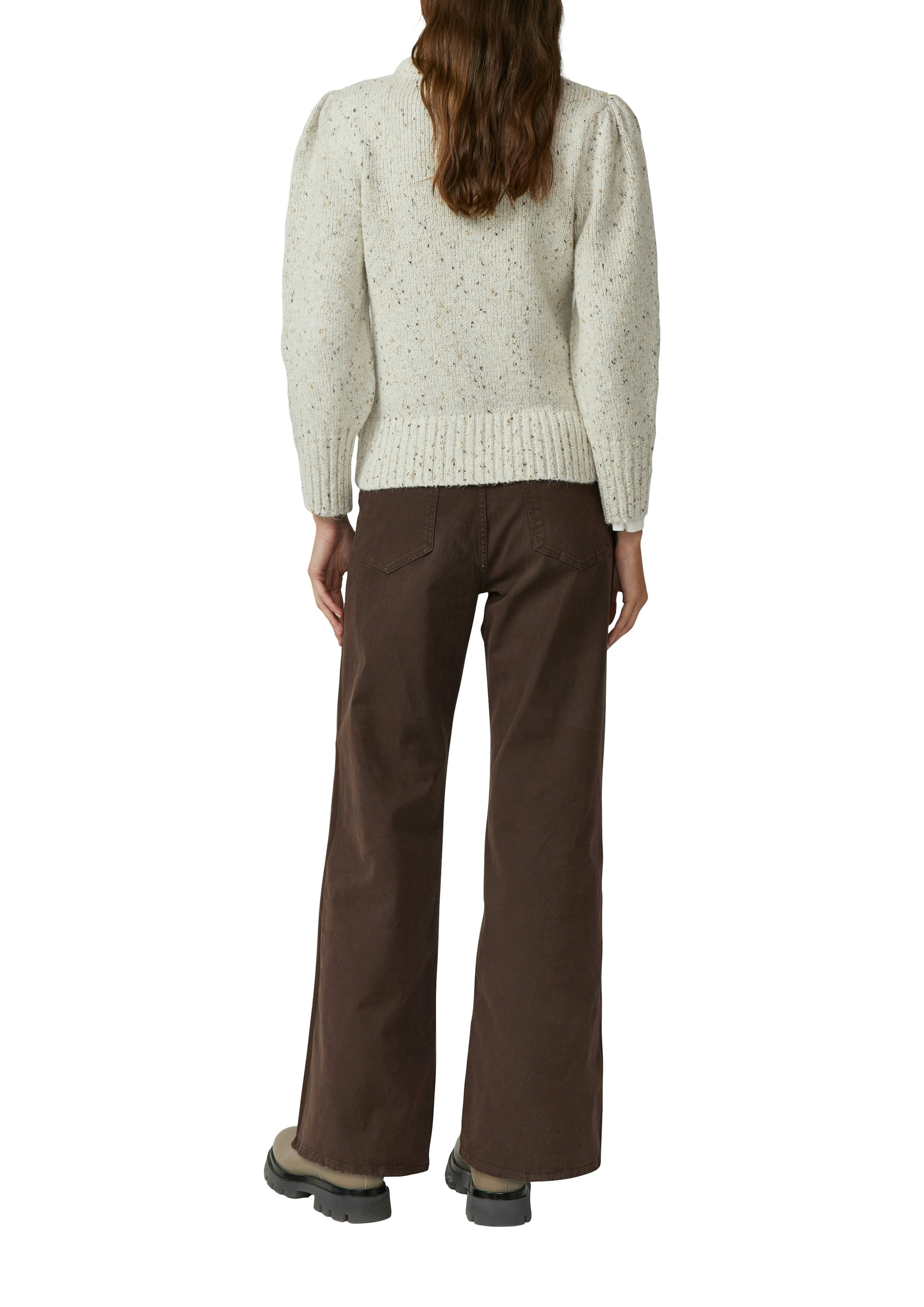 s.Oliver Pull en tricot avec manches bouffantes