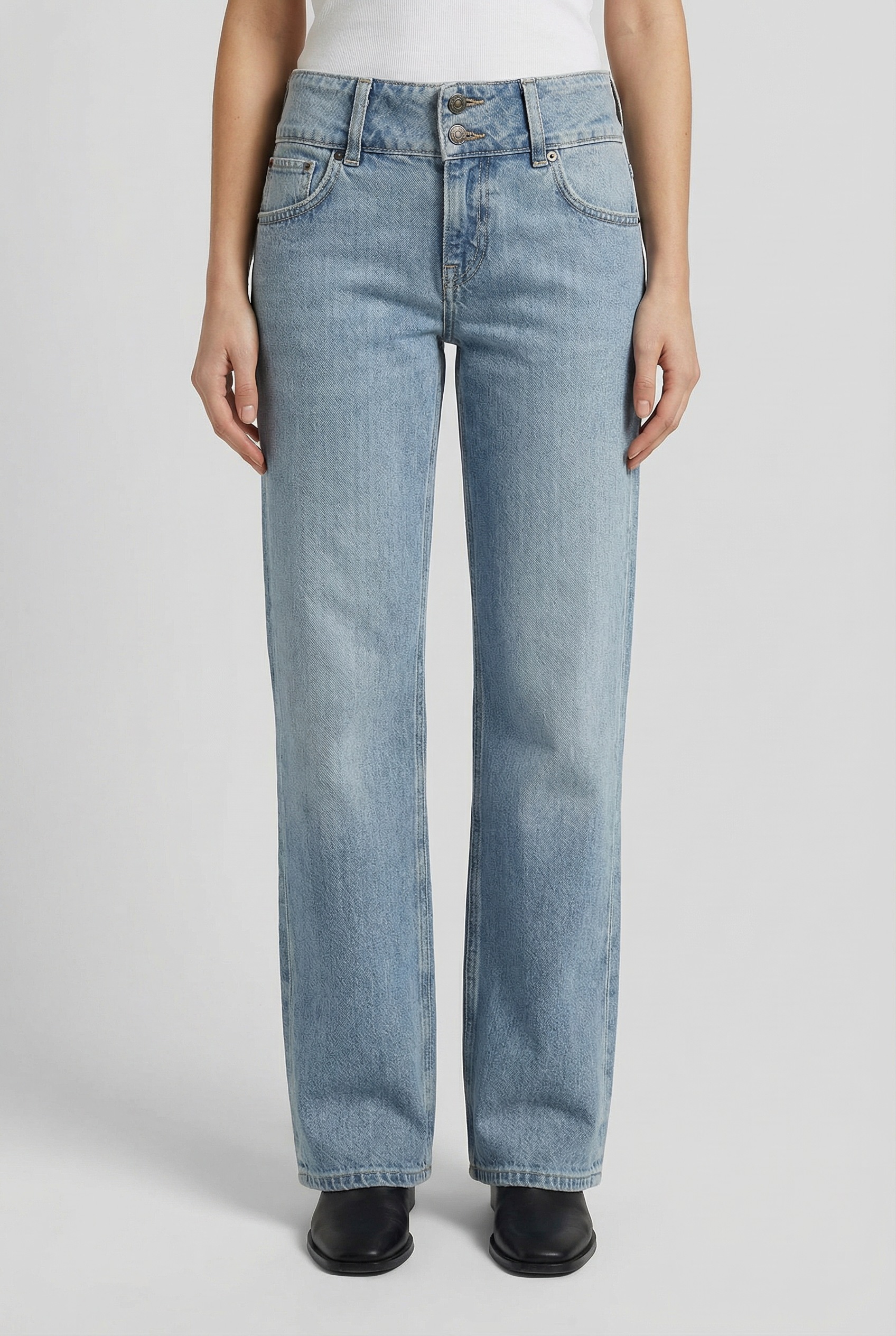 Image of Pepe Jeans Gerade Jeans "STRAIGHT JEANS LW" mit doppeltem Knopfverschluss
