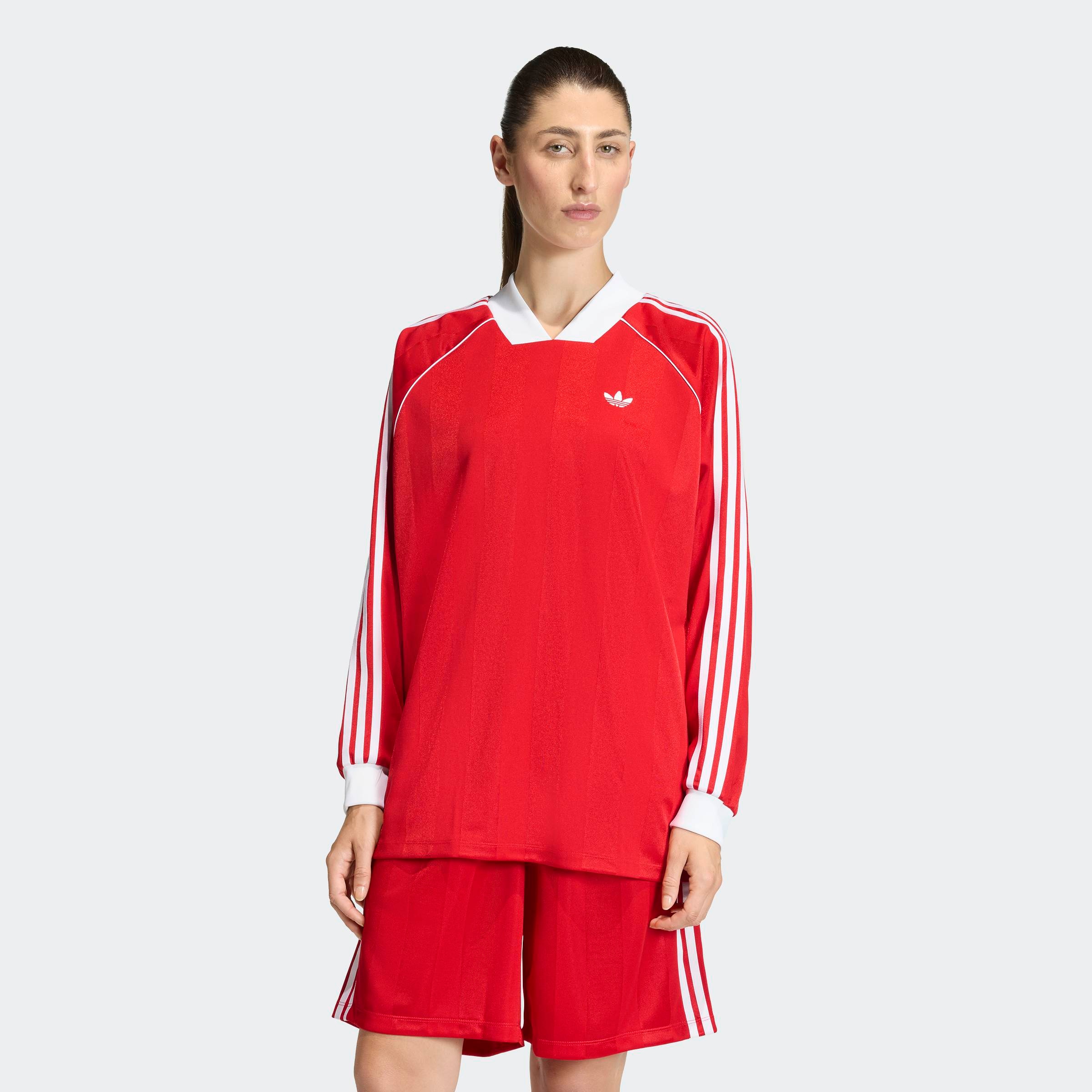 Image of adidas Originals Langarmshirt "3-STREIFEN JACQUARD LONGSLEEVE"