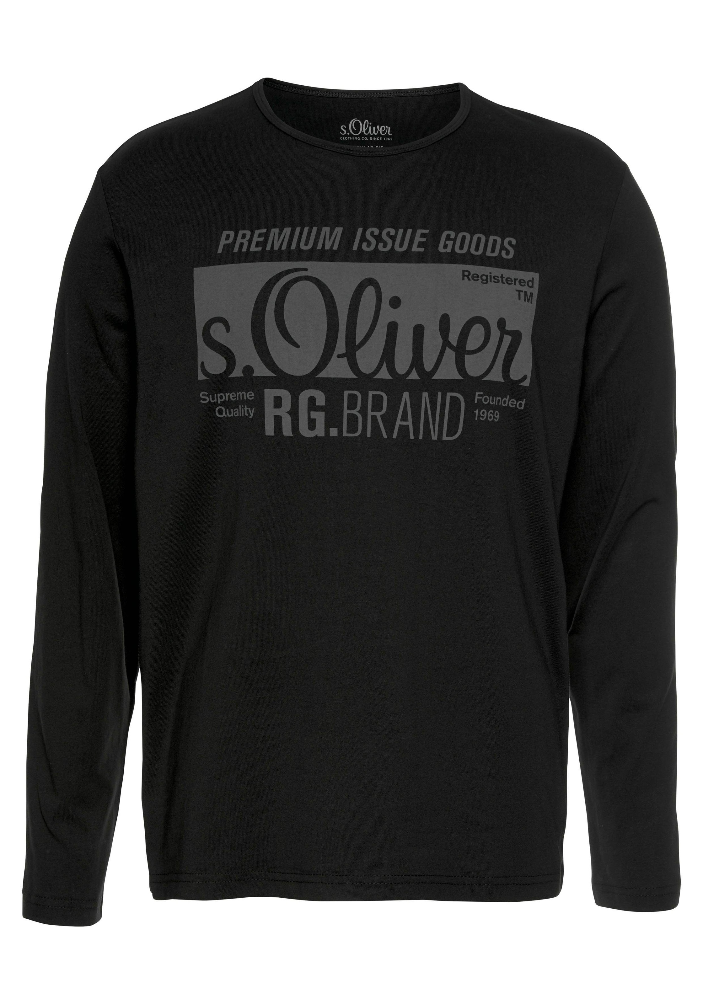 Image of s.Oliver Langarmshirt, mit modischem Frontprint bei Ackermann Versand Schweiz