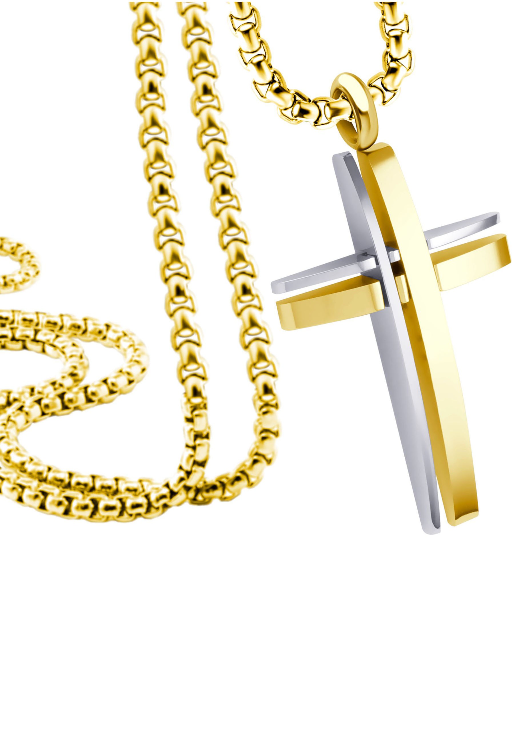 Firetti Kette mit Anhänger "Schmuck Geschenk Kreuz"