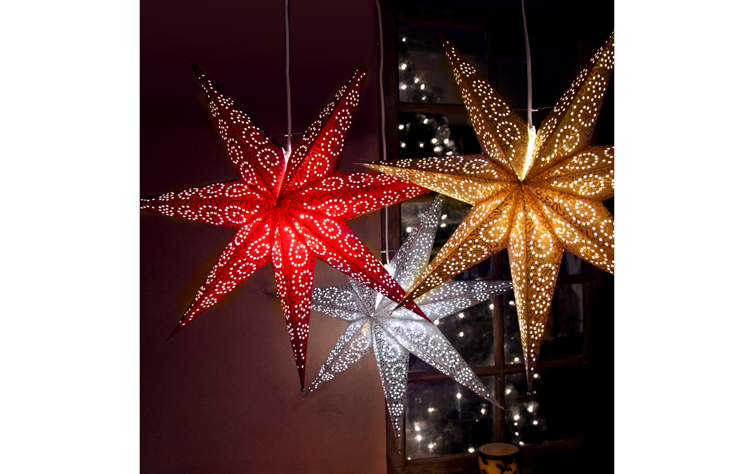 Parforce Traditional Hunting Lumière décorative LED »Trading Papierstern Antique«