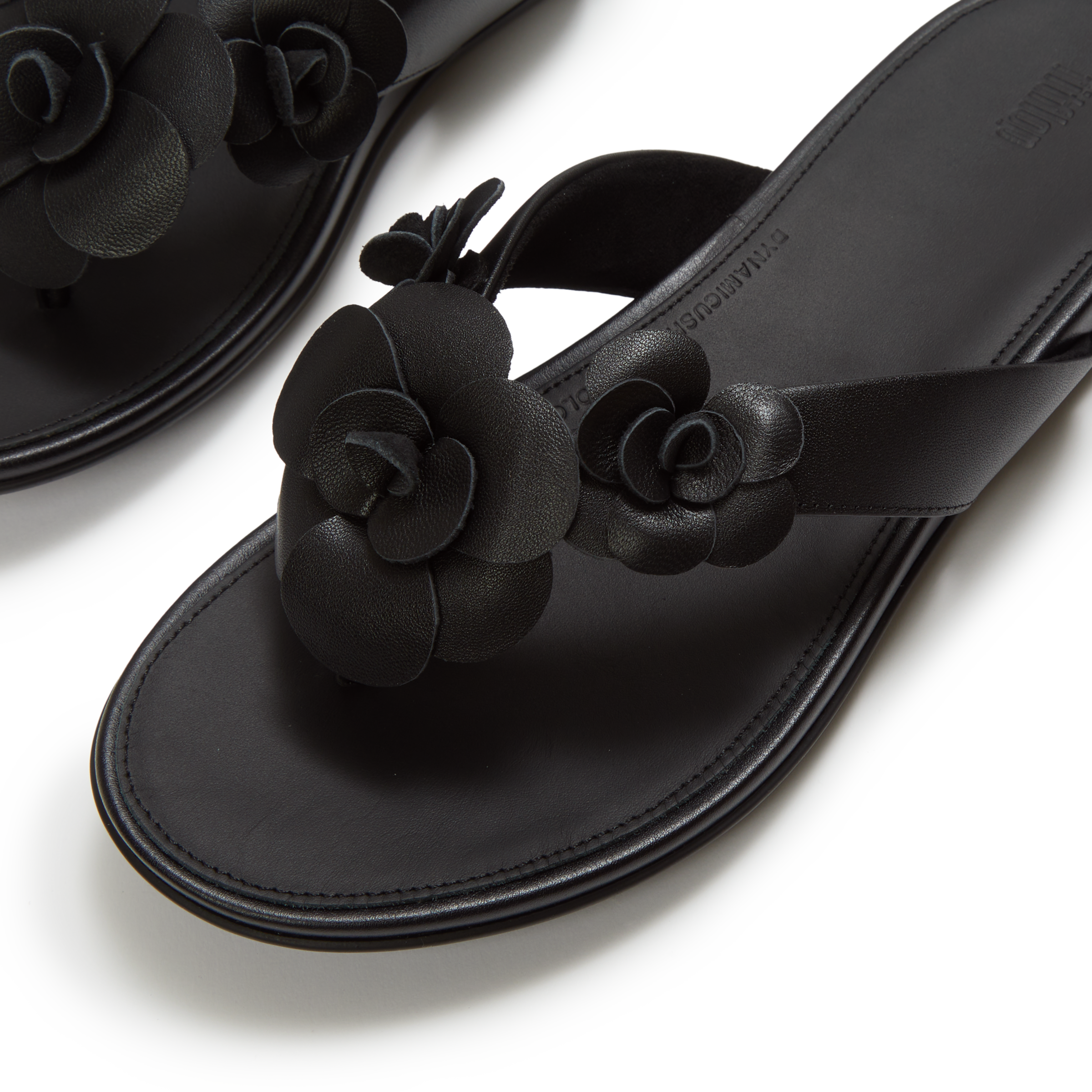 Fitflop Dianette »GRACIE FLOWER LEATHER FLIP-FLOPS«  Tongs séparateurs d'orteils, chaussure d'été avec fleur voyante