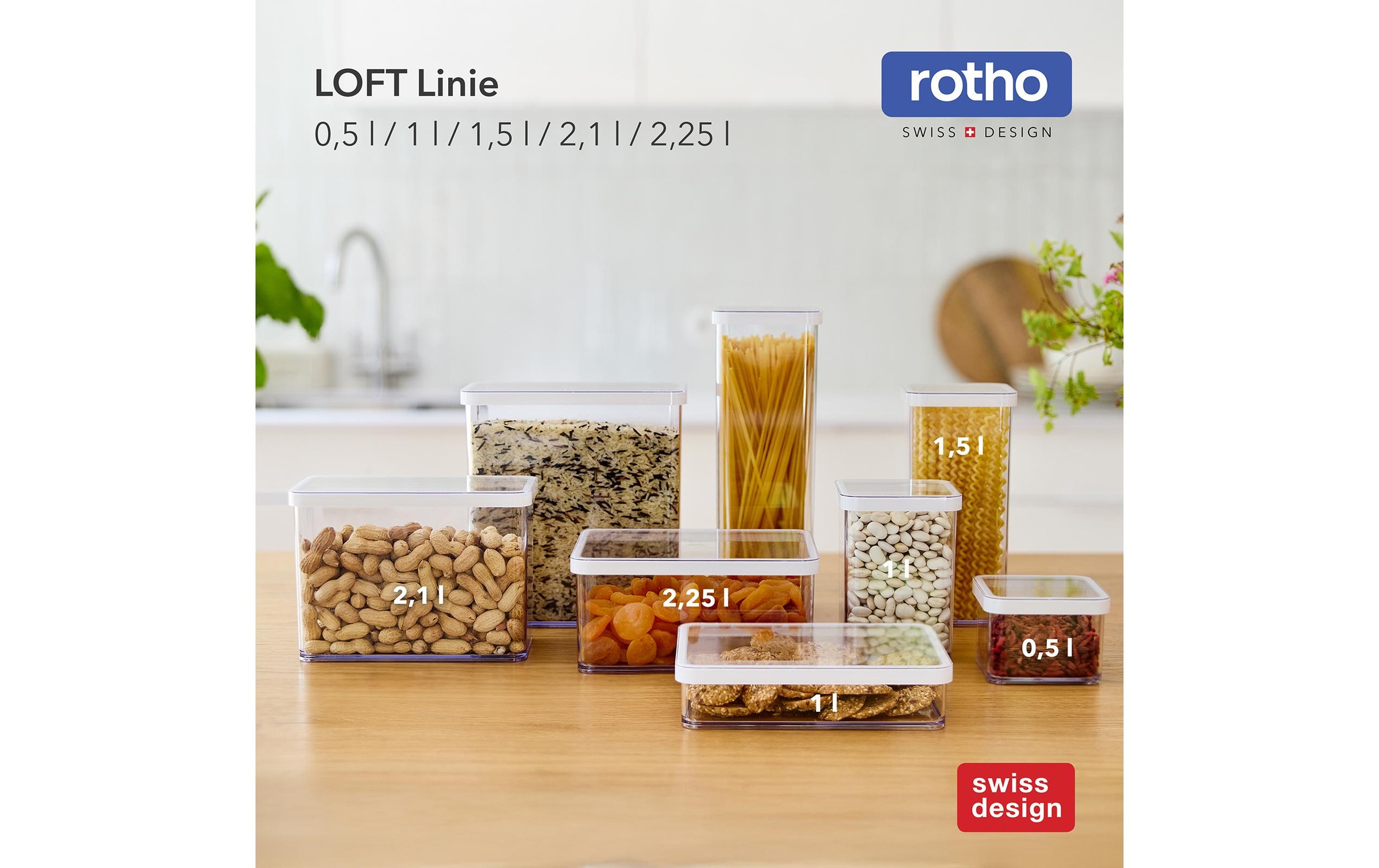 ROTHO Vorratsdose »Set Premium 24 tlg. Loft 27 l«