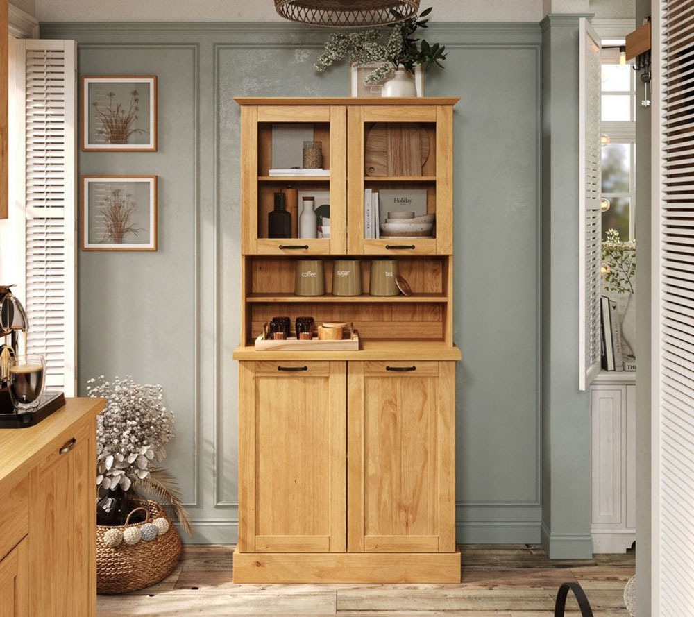 Home affaire Küchenbuffet "Teramo" Breite/Höhe 86/181 cm, mit Metallgriffen