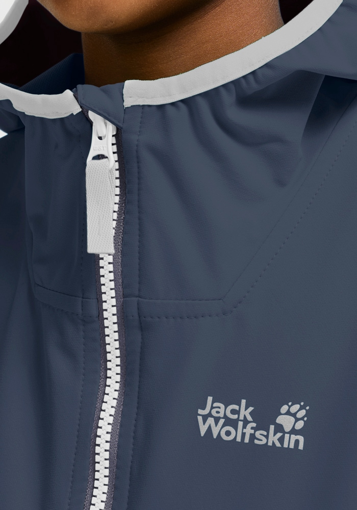 Jack Wolfskin Veste softshell »SANDBIRD HOODED JKT K« mit Kapuze Winddicht, atmungsaktiv, Übergangsjacke