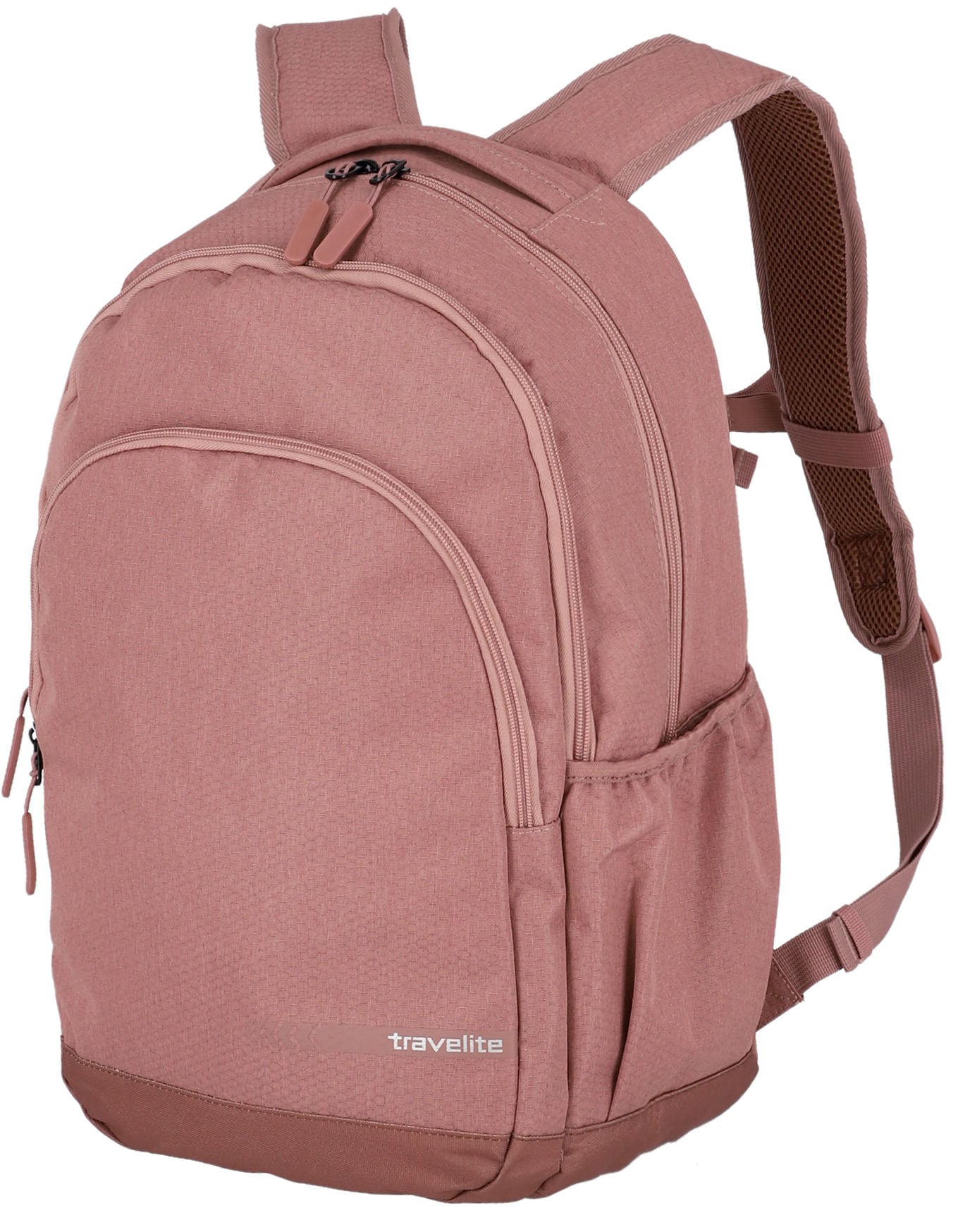 travelite Laptoprucksack »Kick Off L, 45 cm, rosé«, Arbeitsrucksack Schulrucksack Streetpack mit 15,6-Zoll Laptopfach