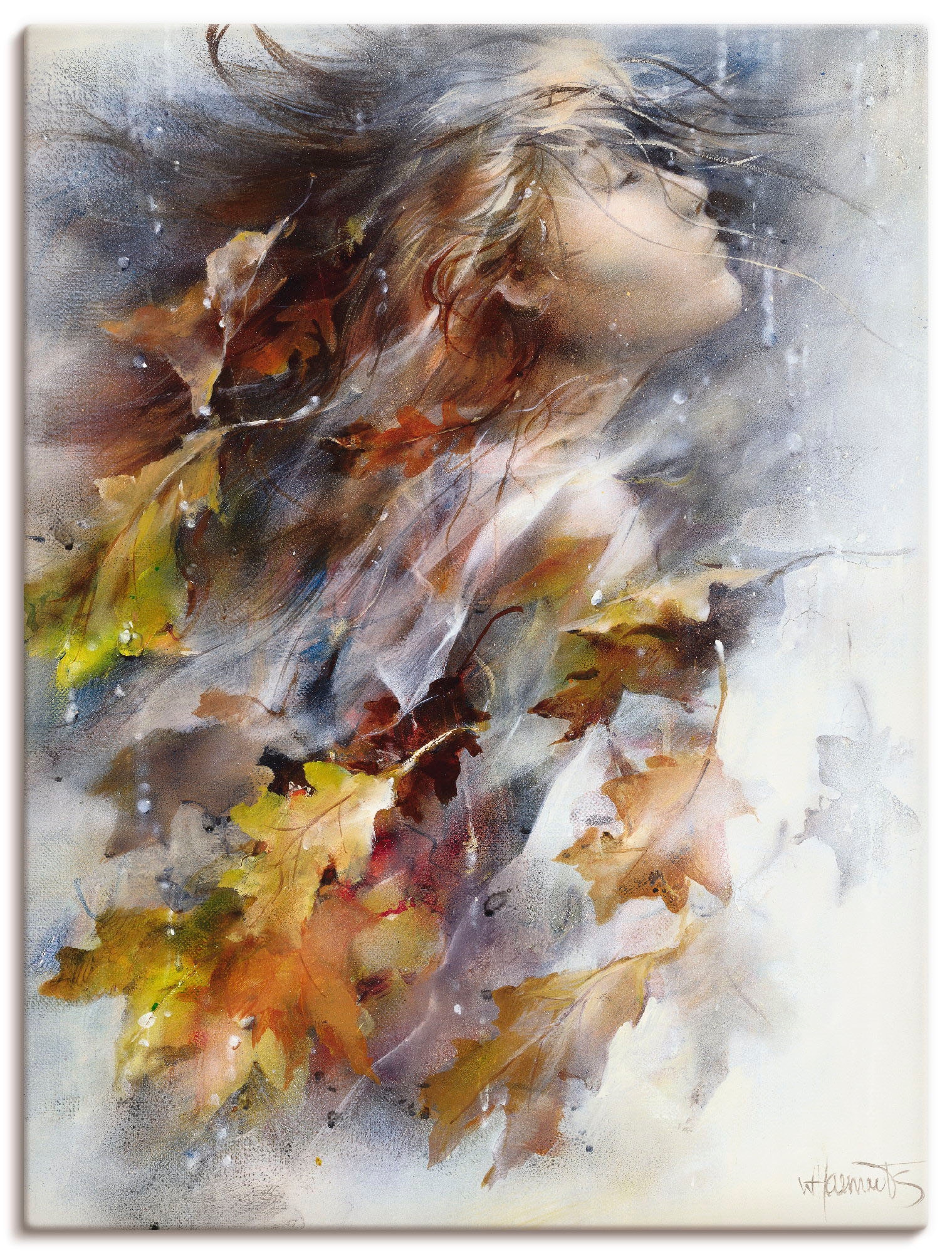 Image of Artland Wandbild "Herbst" Frau 1 Stk. tlg. als Leinwandbild, Poster in verschied. Grössen