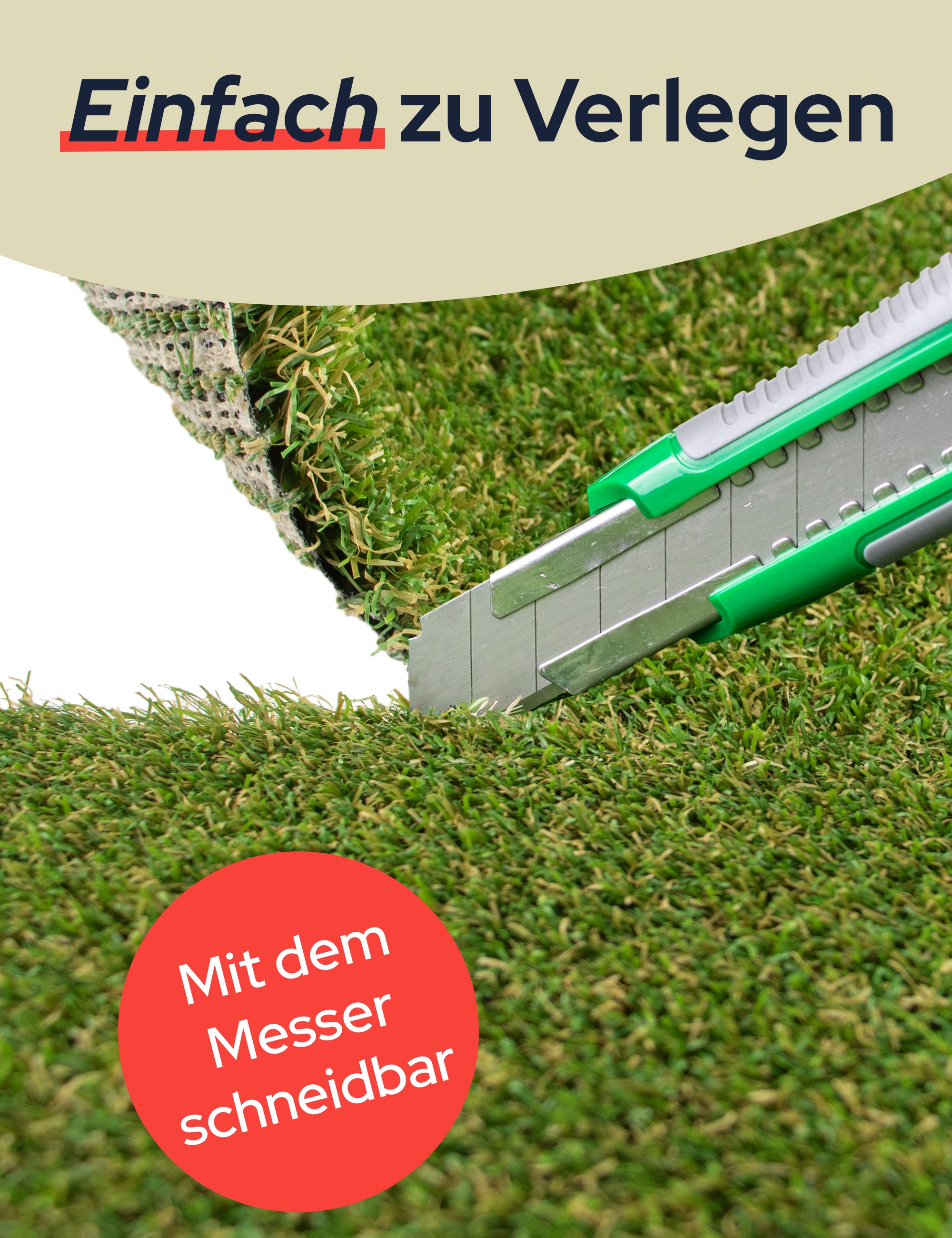 Primaflor-Ideen in Textil Kunstrasen »Kunstrasen MIAMI, Gesamthöhe 22 mm« rechteckig natürliche Optik, wasserdurchlässig, für Balkon, Terrasse & Garten