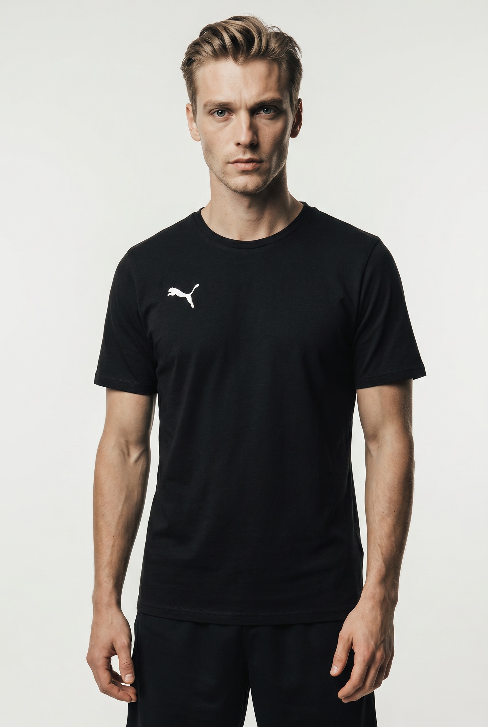 Image of PUMA Trainingsshirt "TEAMGOAL CASUALS TEE" gerader Abschluss, Kurzarm, für Sportmode, Rundhalsausschnitt