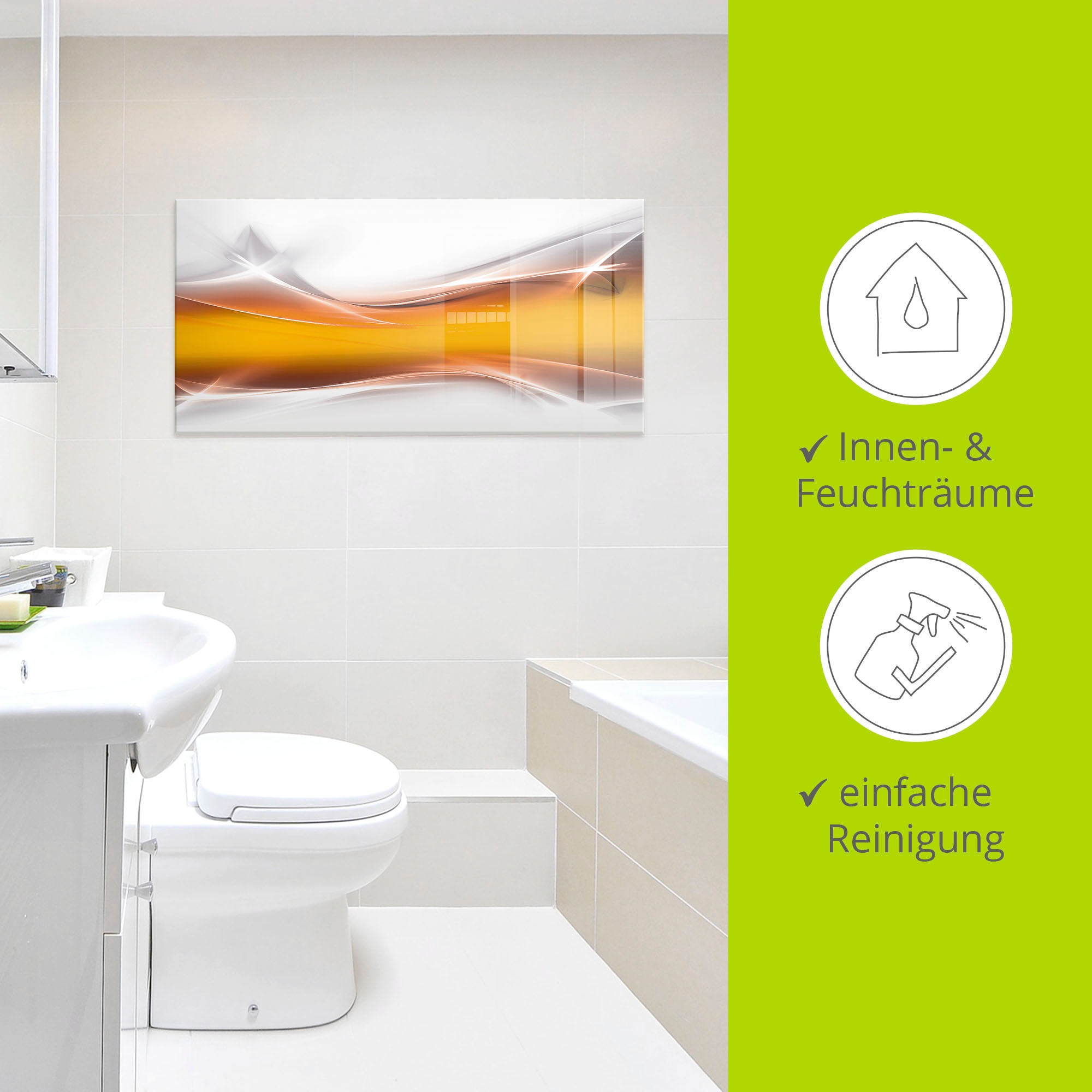 Artland Glasbild »Kreatives Element« Gegenstandslos 1 Stk. tlg. in verschiedenen Grössen