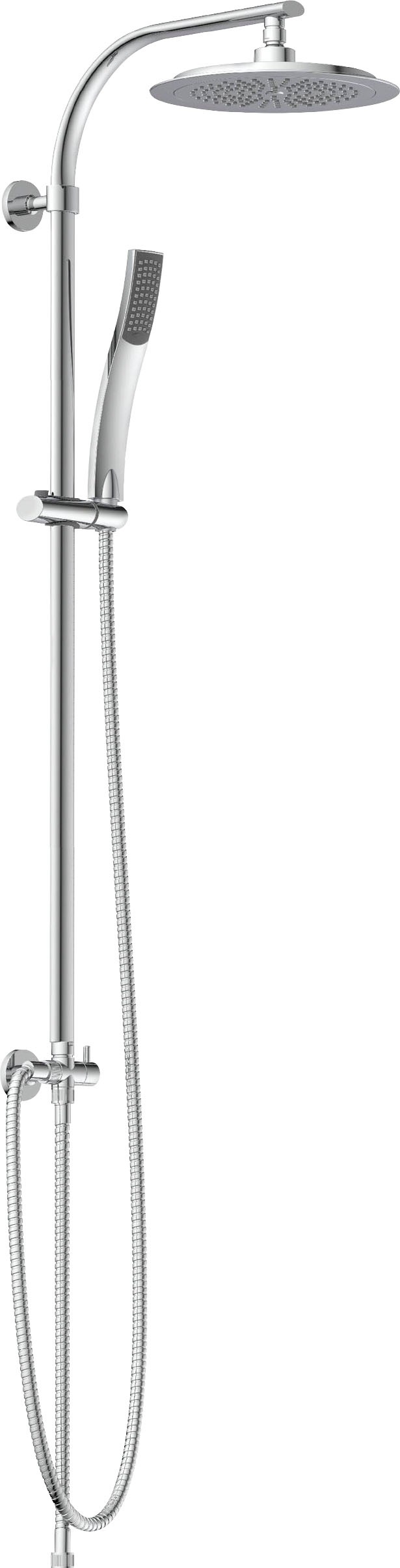 Eisl Duschsystem "STILOVAL" Regendusche ohne Armatur, Duschsystem mit Kopfbrause und Handbrause