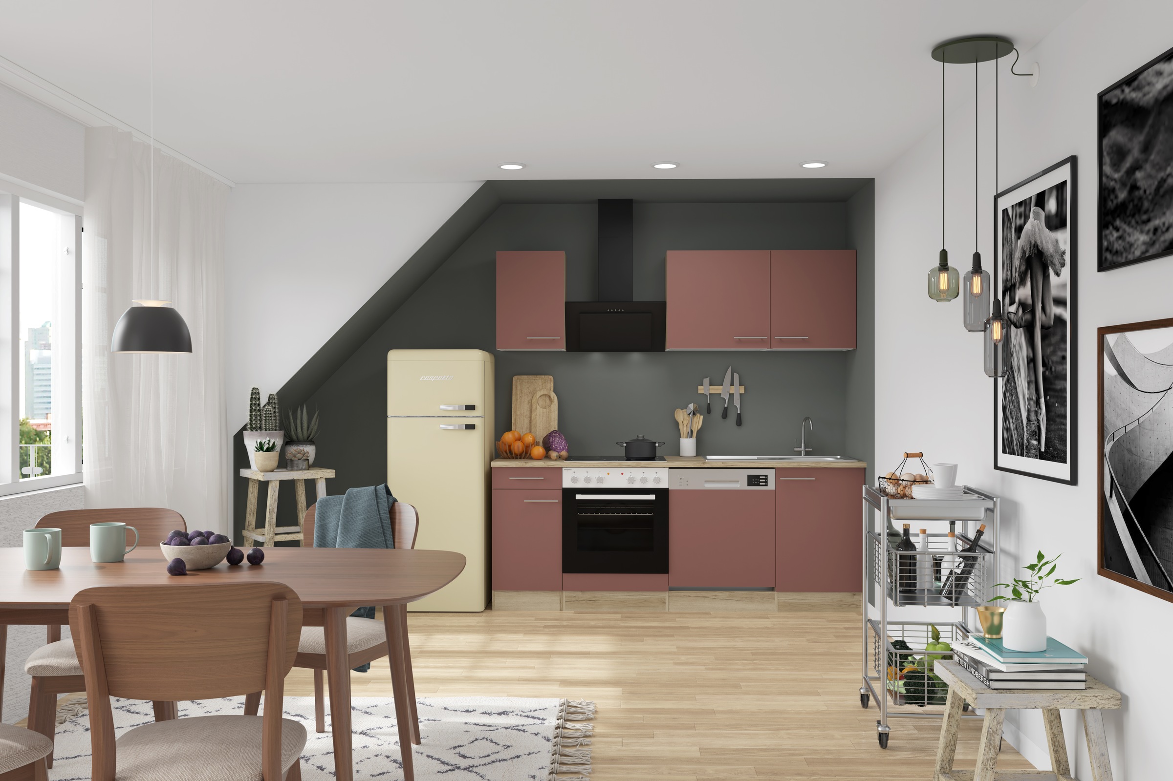 OPTIFIT Küche "Bella" Breite 210 cm, wahlweise mit E-Geräten