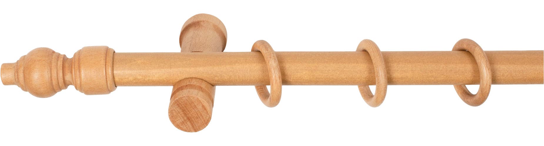 SN DECO GROUP Gardinenstange »Filigrano« 1 läufig-läufig Fixmass 28 mm, Holz, verschiedene Längen und Farben, Komplettset