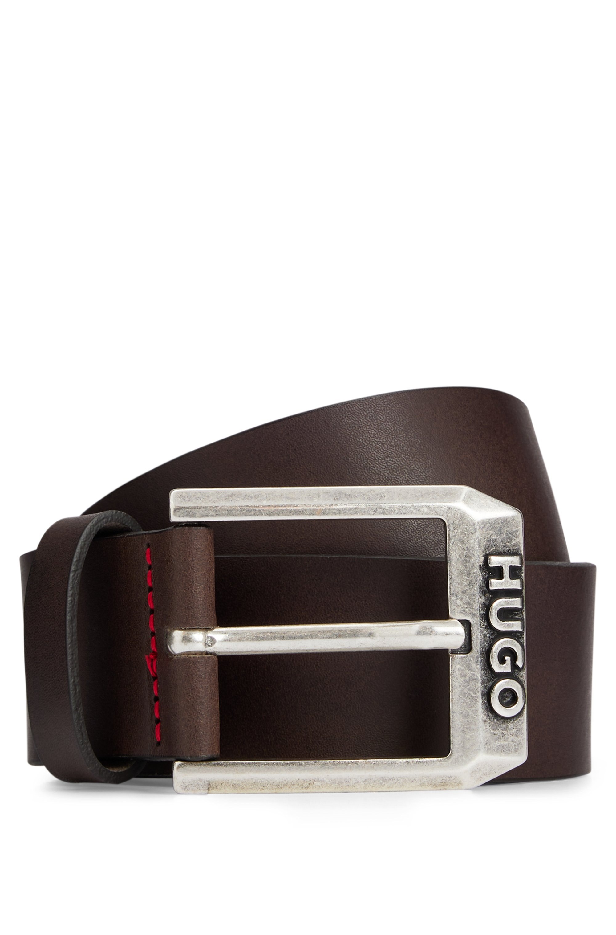 Image of HUGO Ledergürtel "Gelio Sz40" mit Markenlabel von HUGO