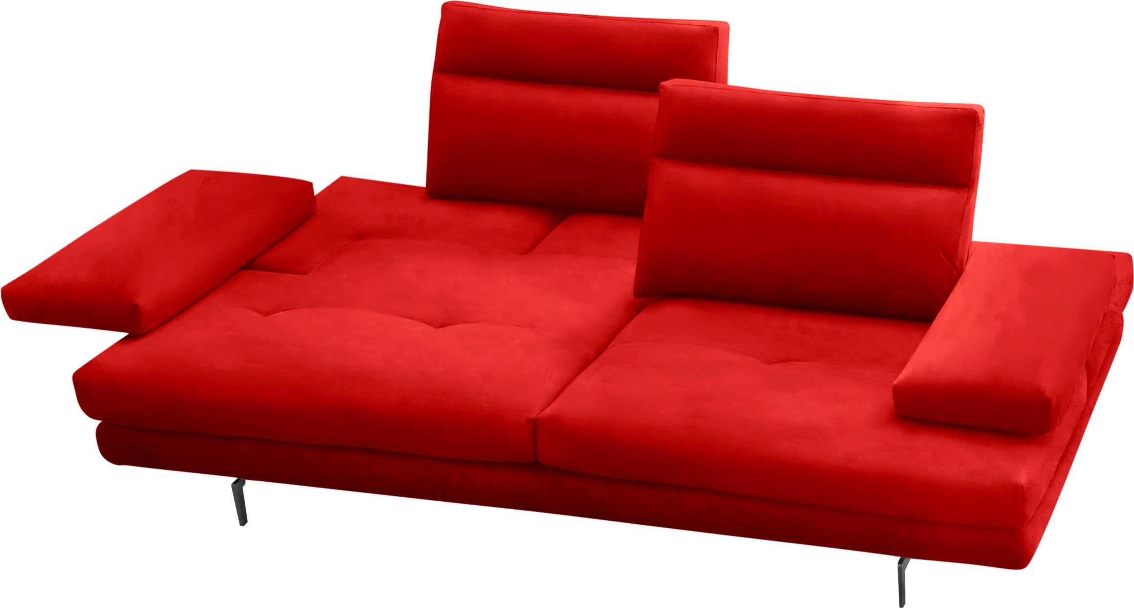 CALIA ITALIA 3,5-Sitzer »Toby Wing, italienisches Designsofa, super bequem, Megasofa«, inkl. Sitztiefenverstellung und Armteilfunktion, Füsse in Schwarz matt