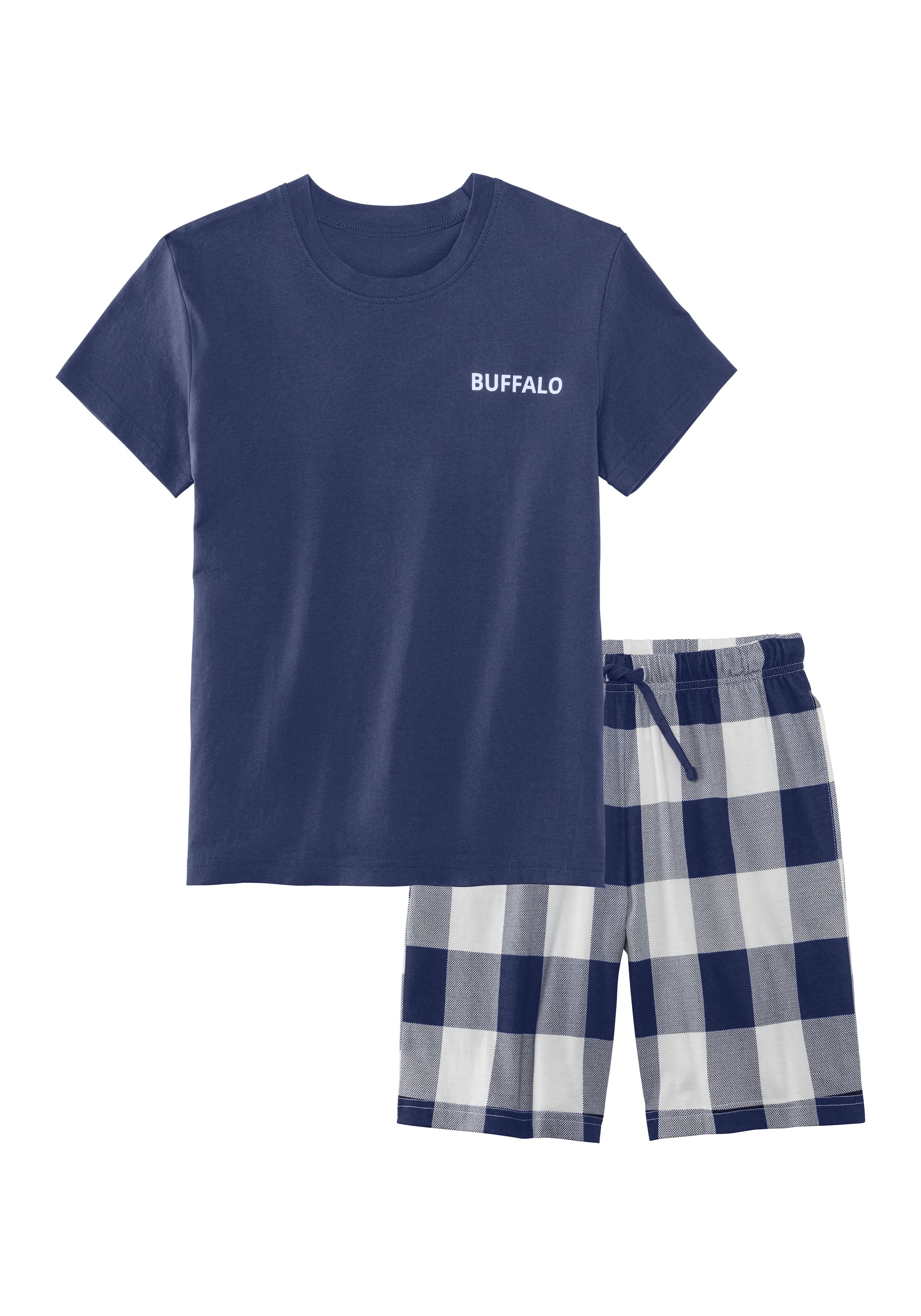 Image of Buffalo Pyjama Packung, 1 Stück, 2 tlg. kurzer Schlafanzug im coolen Karolook