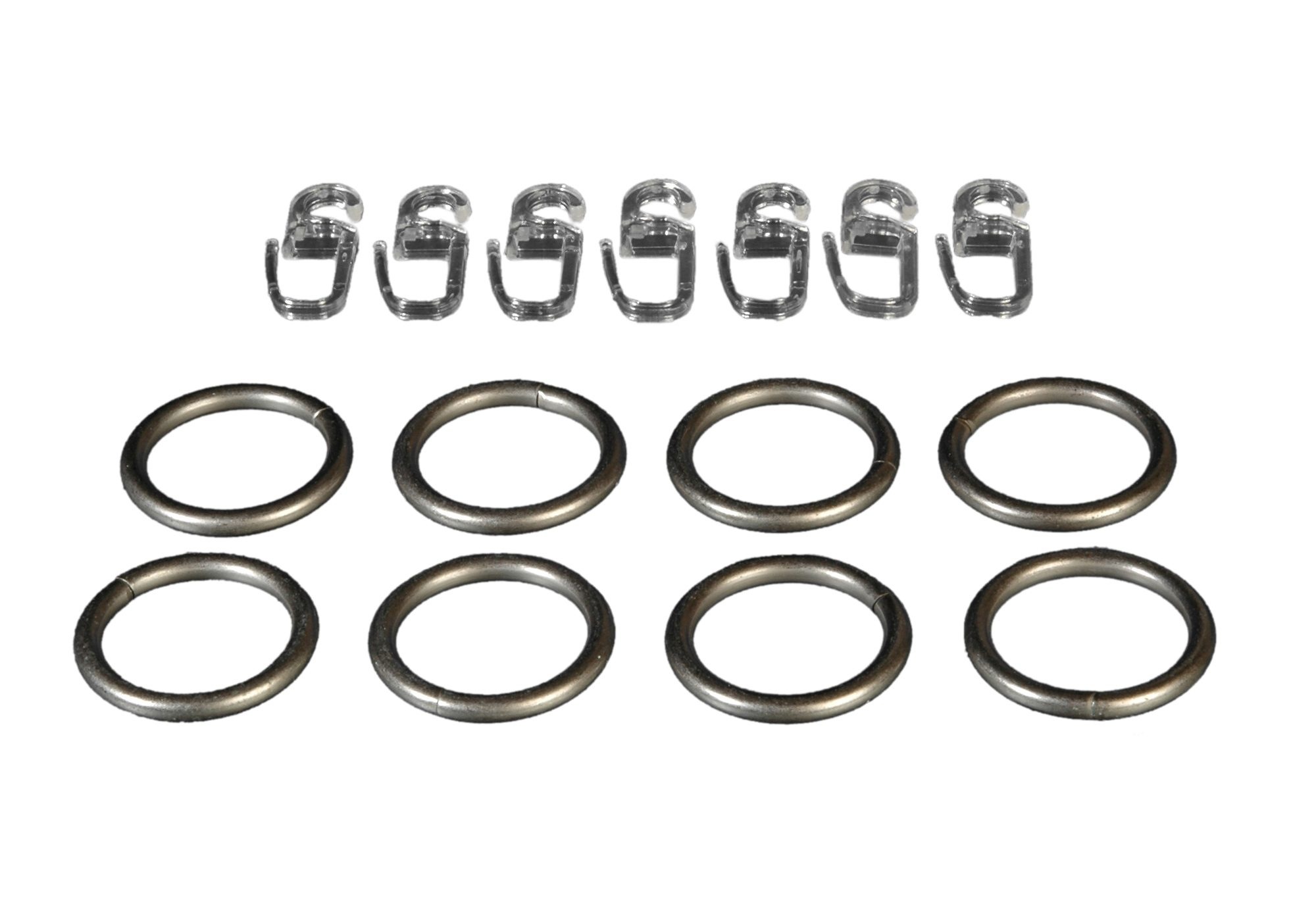 Liedeco Gardinenring, (Set, 8 St., mit Faltenlegehaken), für  Gardinenstangen Ø 16 mm bequem kaufen