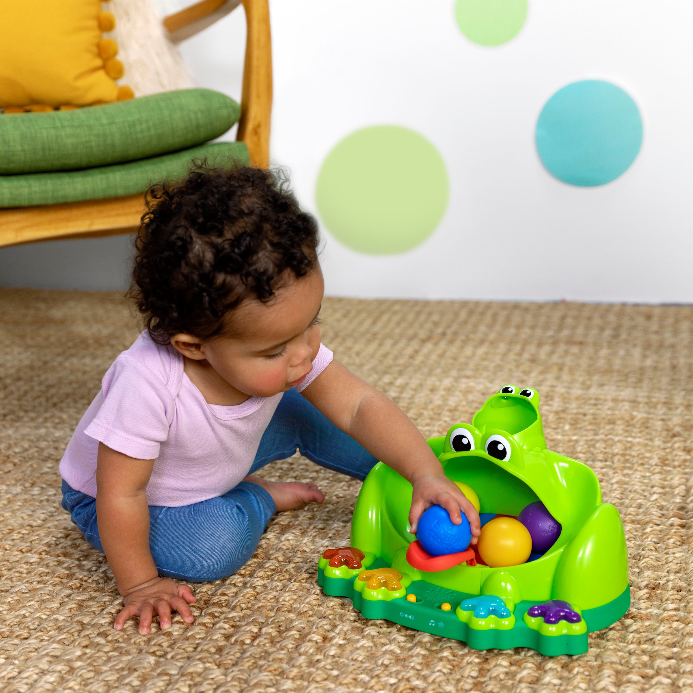 Bright Starts Jouets éducatifs »Poppin' Ball Frog Ball Play Toy« mit Licht und Sound