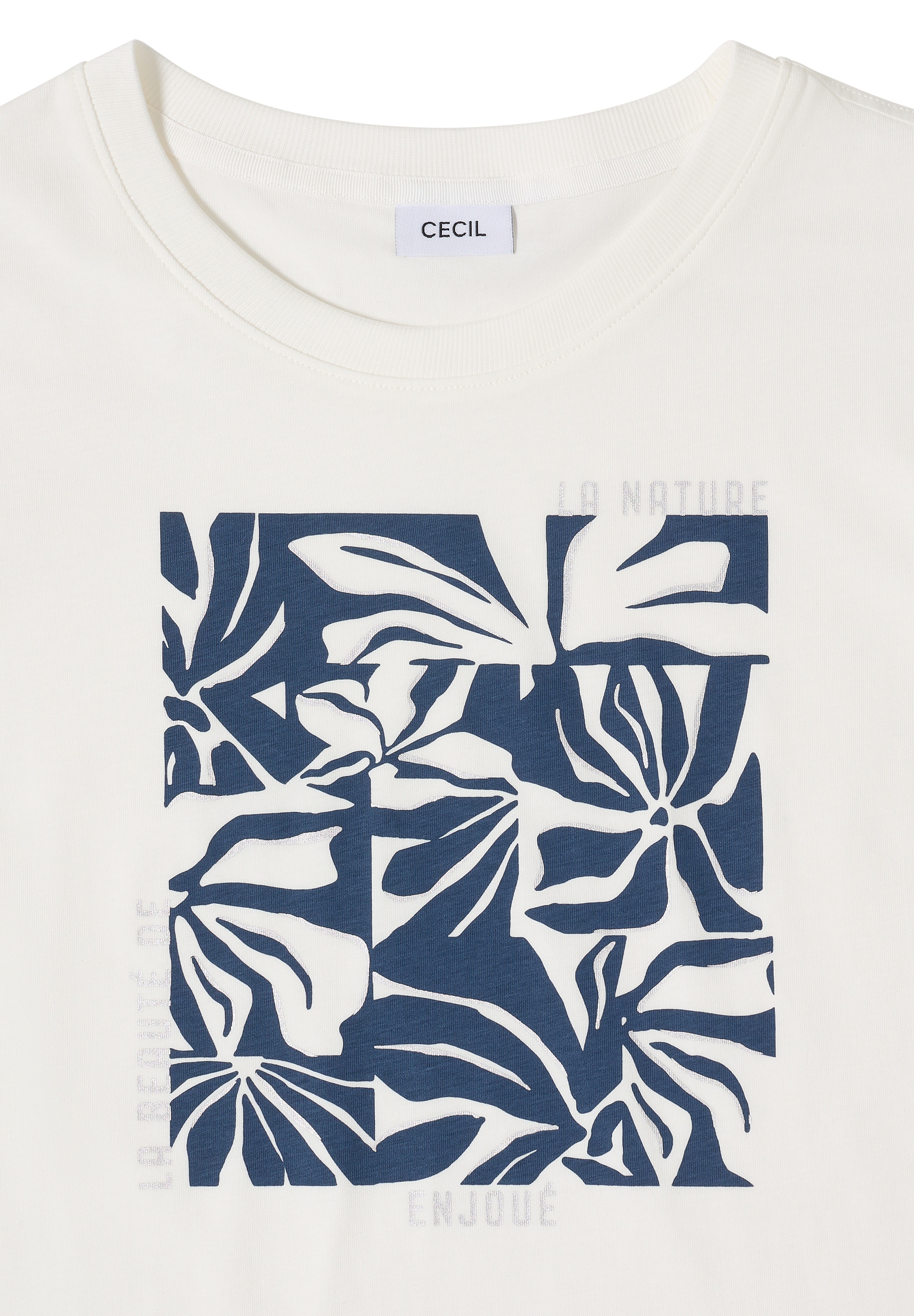 Cecil T-shirt à manches courtes Sommershirt mit Frontprint
