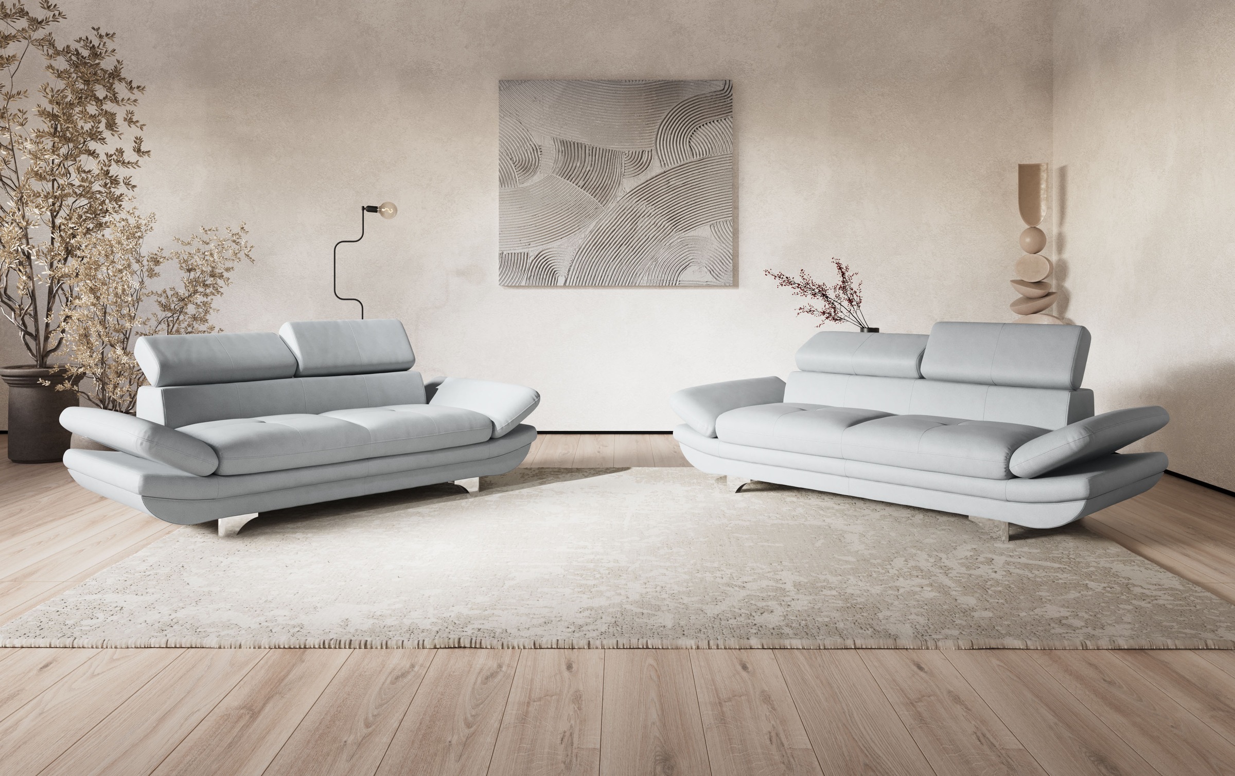 COTTA 3-Sitzer »Enterprise« Big-Sofa, mit Armteilverstellung & Kopfteilverstellung