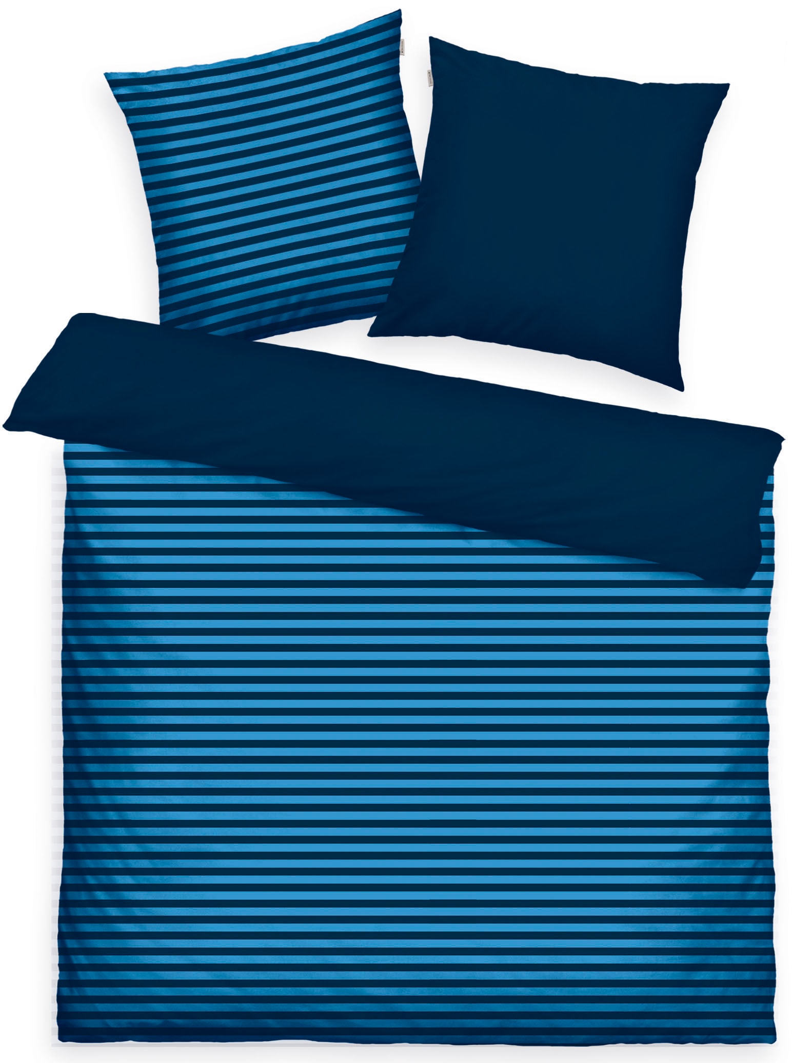 Image of TOM TAILOR HOME Bettwäsche "MEDIUM STRIPES in Gr. 135x200cm, 155x220cm oder 200x220cm" 3 Stk. new bedroom, mit farbigem Markenreissverschluss