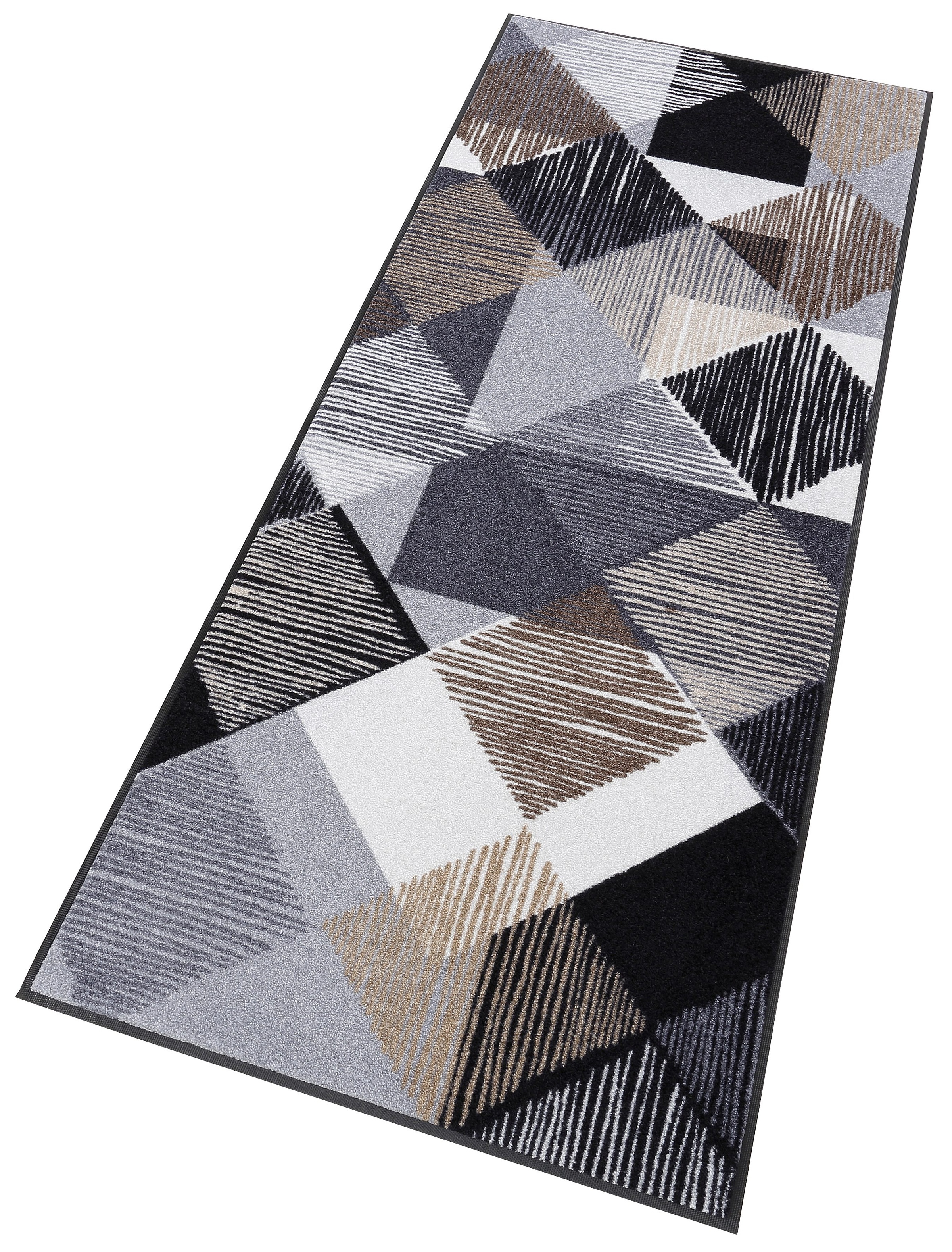 Image of wash+dry by Kleen-Tex Läufer »Lines and Boxes«, rechteckig, 7 mm Höhe, Schmutzfangläufer, rutschhemmend, In- und Outdoor geeignet, waschbar, ideal in Diele & Flur bei Ackermann Versand Schweiz