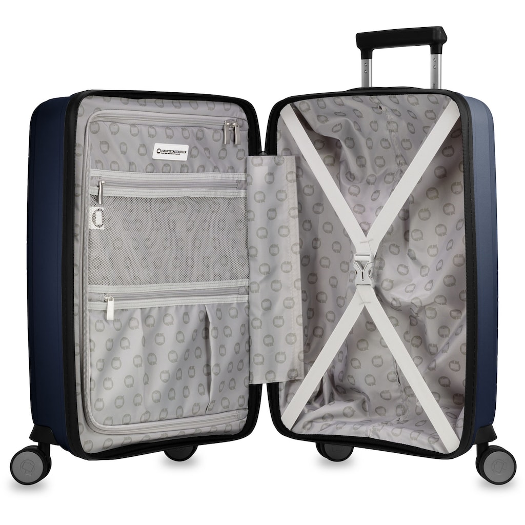 Hauptstadtkoffer Hartschalen-Trolley »TXL, dunkelblau, 55 cm«, 4 Rollen