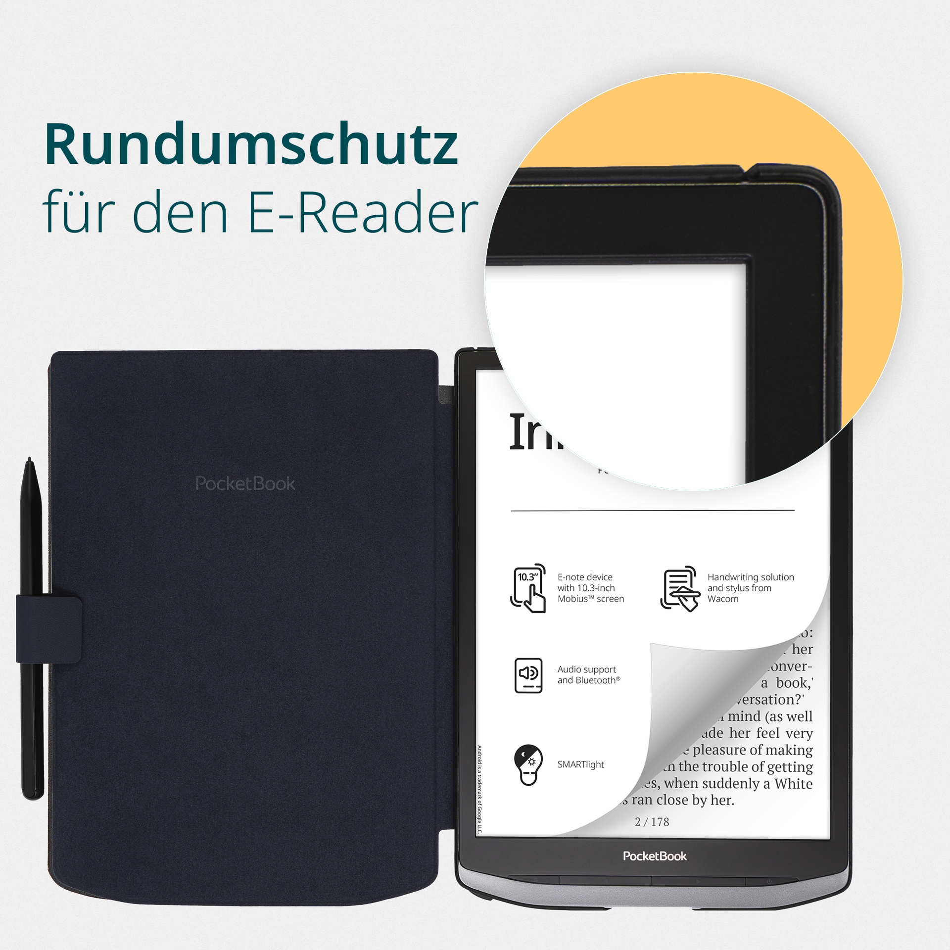 PocketBook E-Reader-Hülle »Shell Cover für PocketBook InkPad X / InkPad X Pro«, Backcover, Schutzhülle, E-Book-Hülle, Case, Schutzcase, stossfest