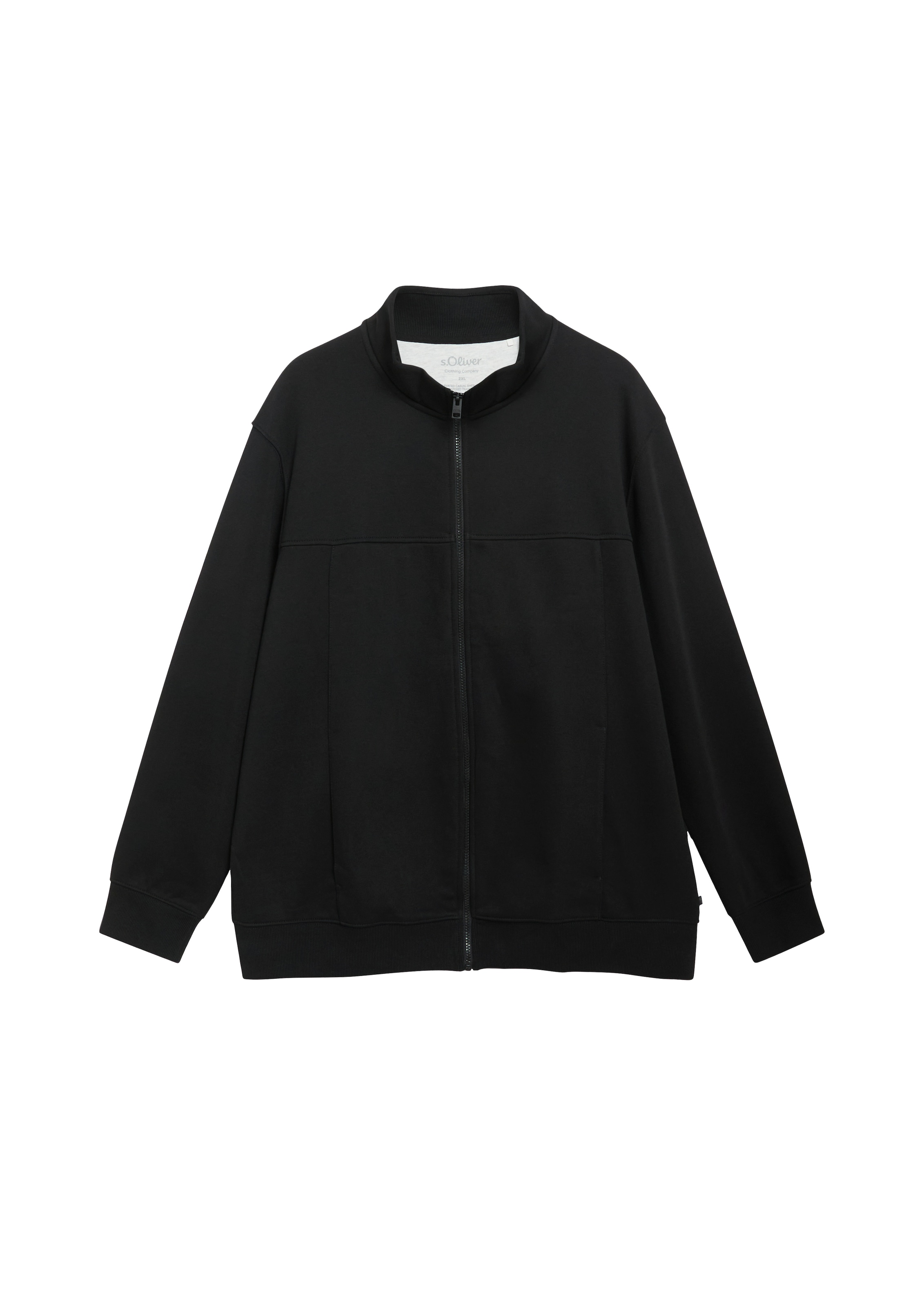 s.Oliver Men Big Sizes Veste sweat avec fermeture éclair et col montant