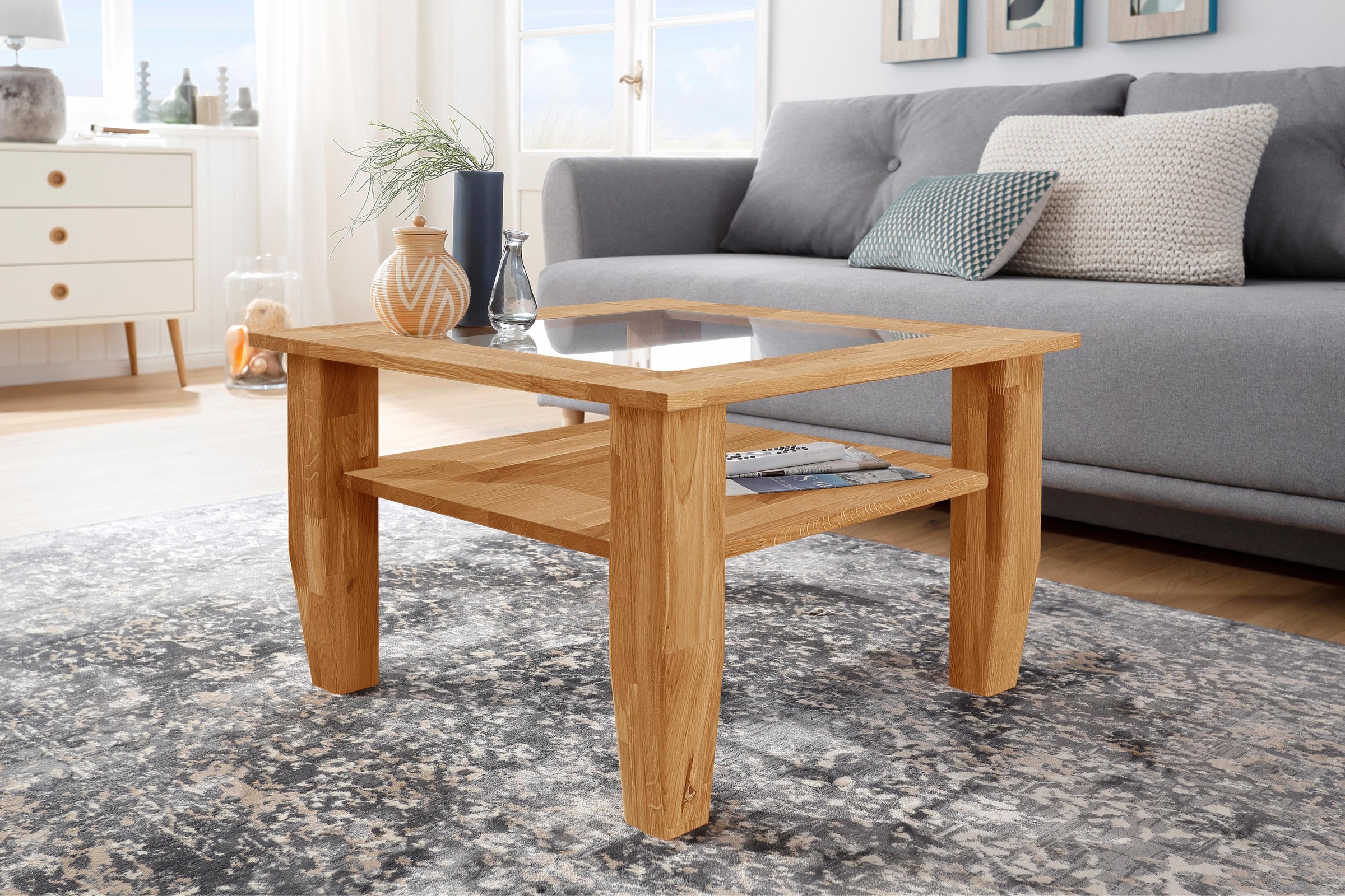 Image of Woltra Couchtisch »Sevilla«, mit Glaseinsatz in der Tischplatte bei Ackermann Versand Schweiz