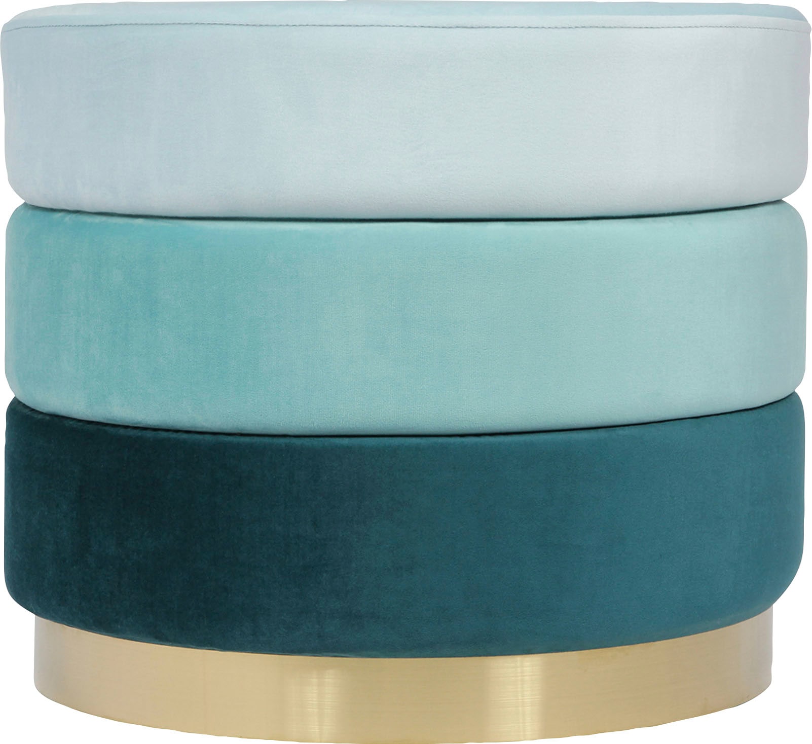 Kayoom Sitzhocker »Hocker Elyse, Edler Touch durch goldfarbenenen Sockel«, (1 St.), samtweich, hochwertig, Perfekt aufeinander abgestimmte Farben