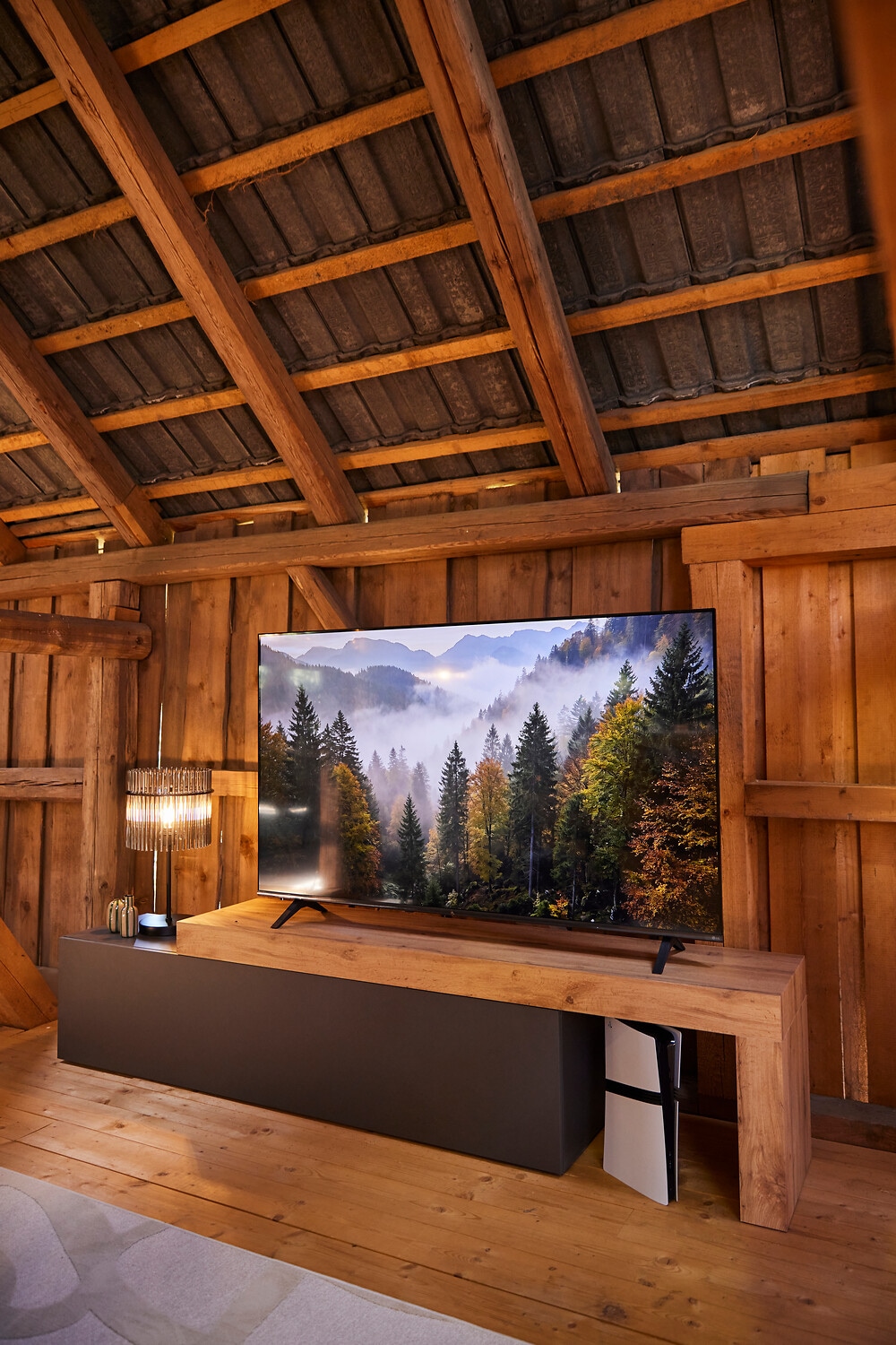 GOODproduct Lowboard »Lowboard Chronos TV-Board, TV-Schrank« Spar-Set, Breite verstellbar von 190 bis 350 cm, 1 Stk. tlg. Breite 270 cm TV-Board,Lowboard,1 Klappe und ein L-Förmiger Aufsatz