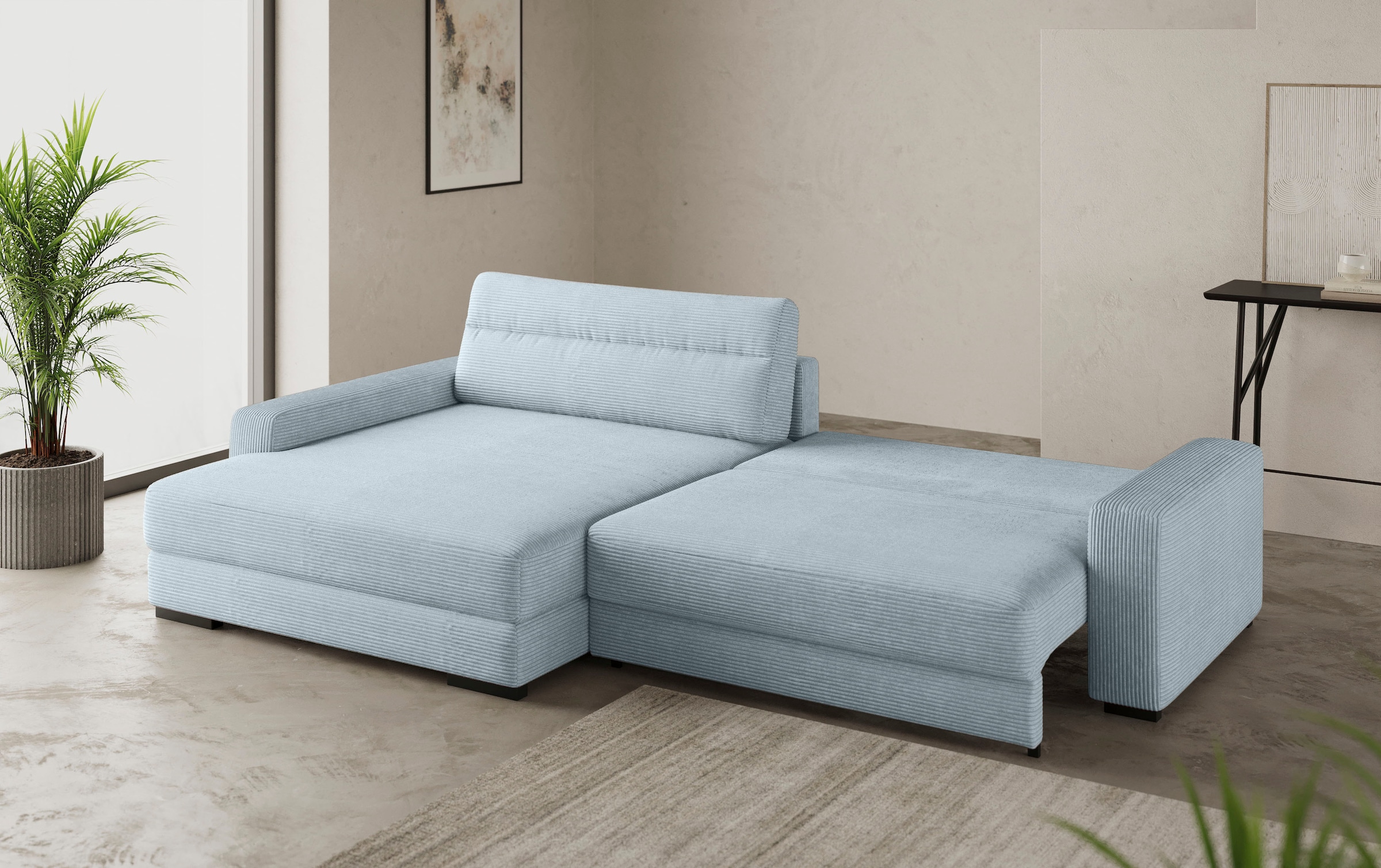 Mr. Couch Ecksofa »Marcello DuraFlex L-Form«, EasyBett, Bettkasten, Kaltschaumpolsterung, bis 140 kg belastbar