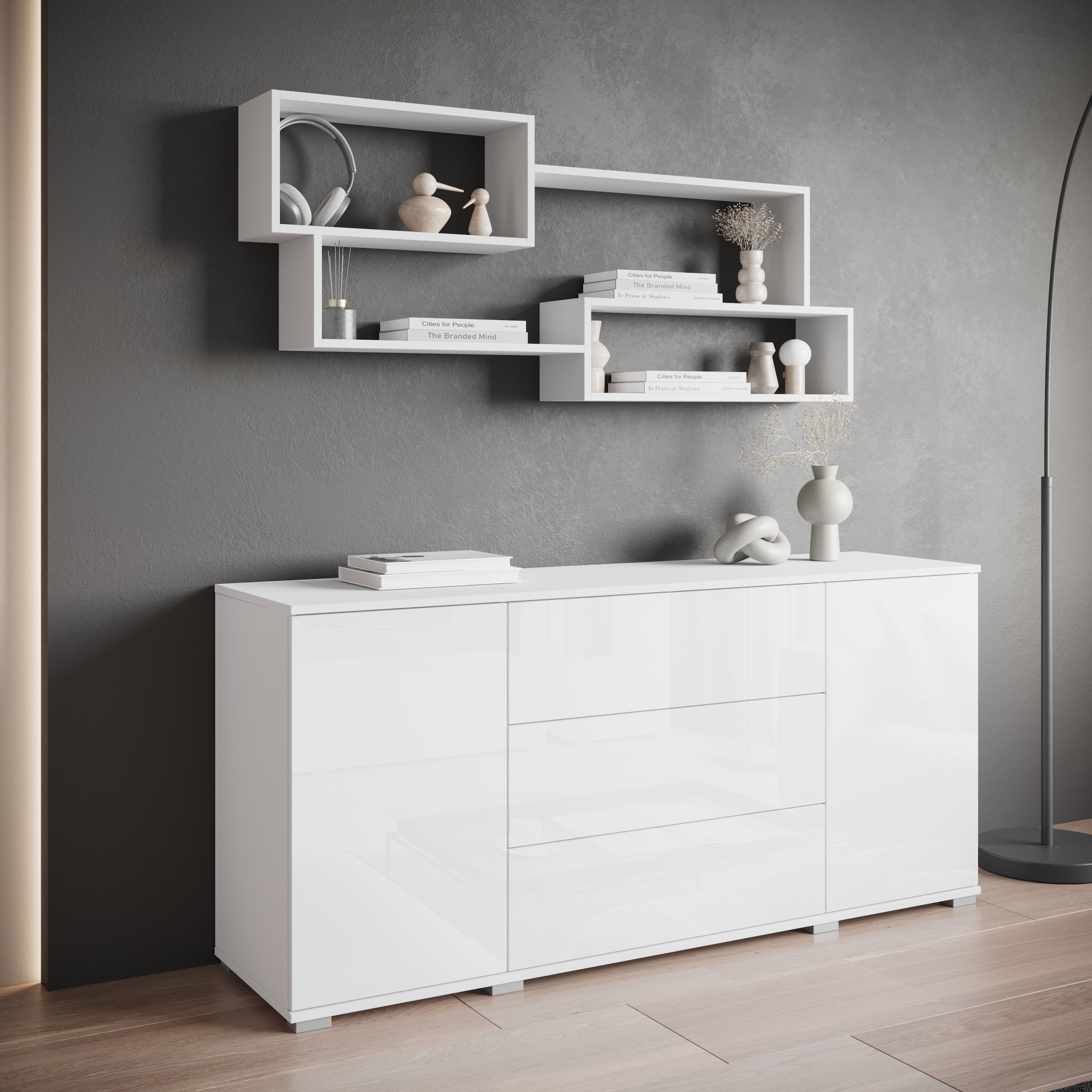 Home affaire Wandboard »Wandregal Trio« 1 Stk. tlg. Ideal als Bücherregal, Dekoregal oder Ablage im Büro