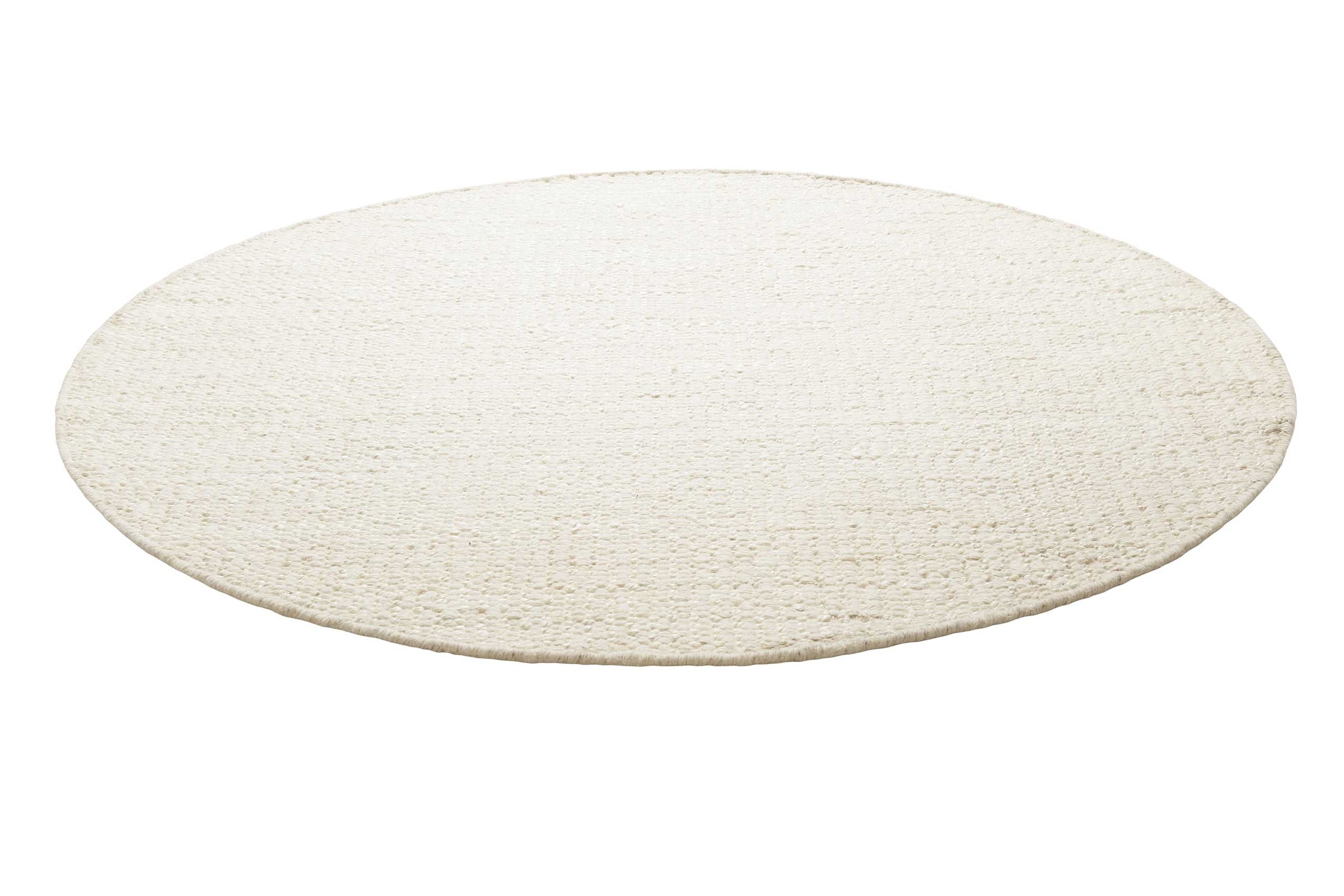 Green Looop Teppich »Toulouse« rund 10 mm Höhe Wollteppich, kurzflor, handgewebt, Wohnzimmer, natürlich