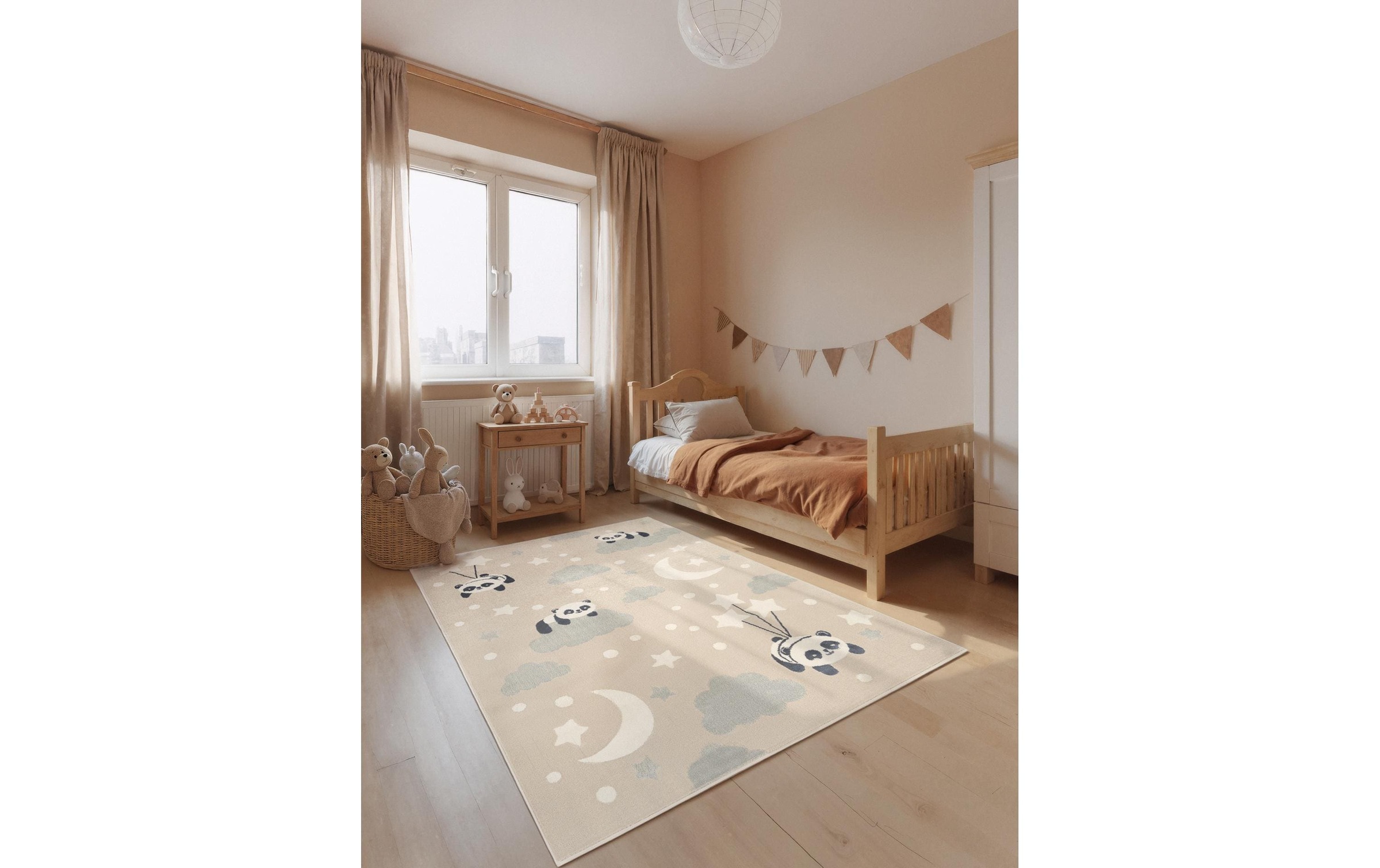 HANSE Home Kinderteppich »Dreamy Panda« rechteckig 10 mm Höhe Pflegeleicht, Weich, Kinderzimmer, Spielteppich, Spielunterlage
