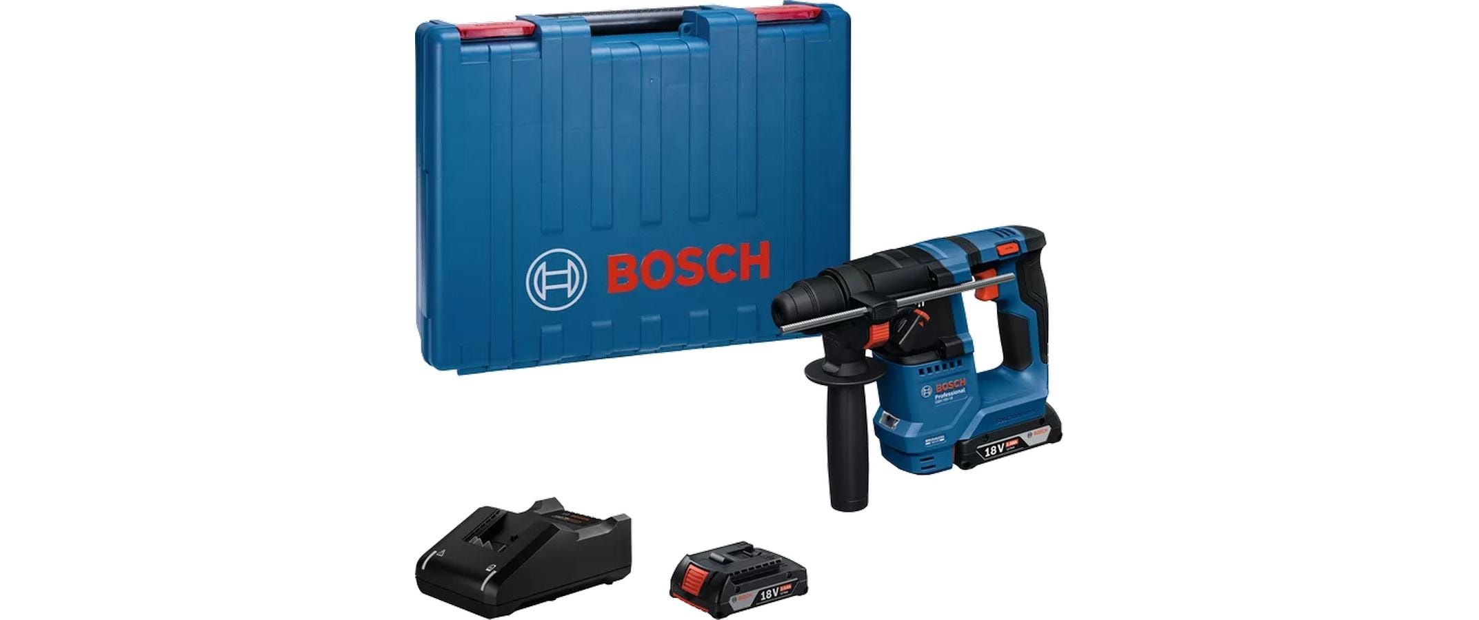 Image of Bosch Professional Akku-Bohrhammer "SDS plus GBH 18V-18 2x Akku Handwerkerkoffer" Set, Mit 2 Akkus, 1 Ladegerät & Koffer