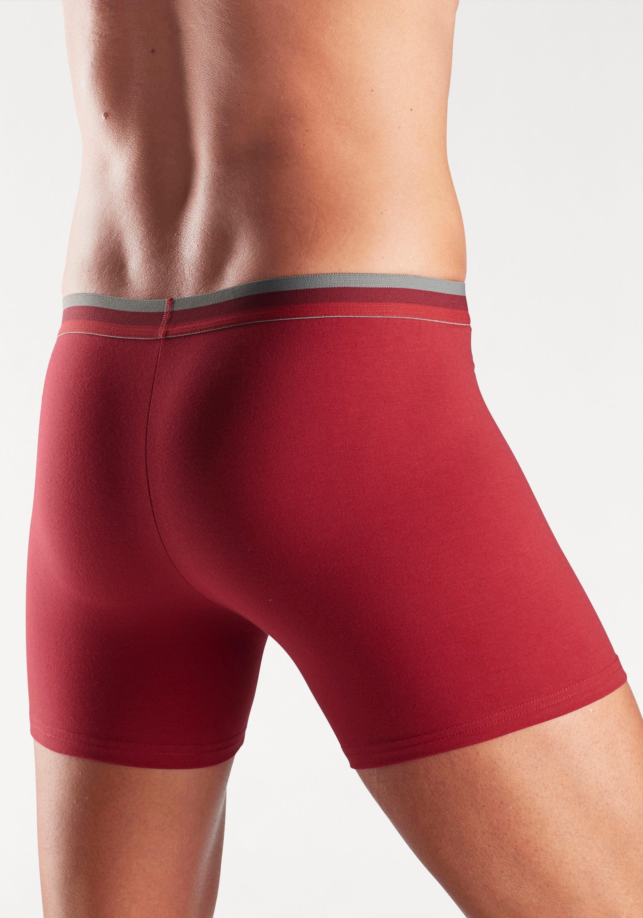Bench. Boxer long Paquet, 3 cuis Culottes avec ceinture élastique et impression logo sur la jambe