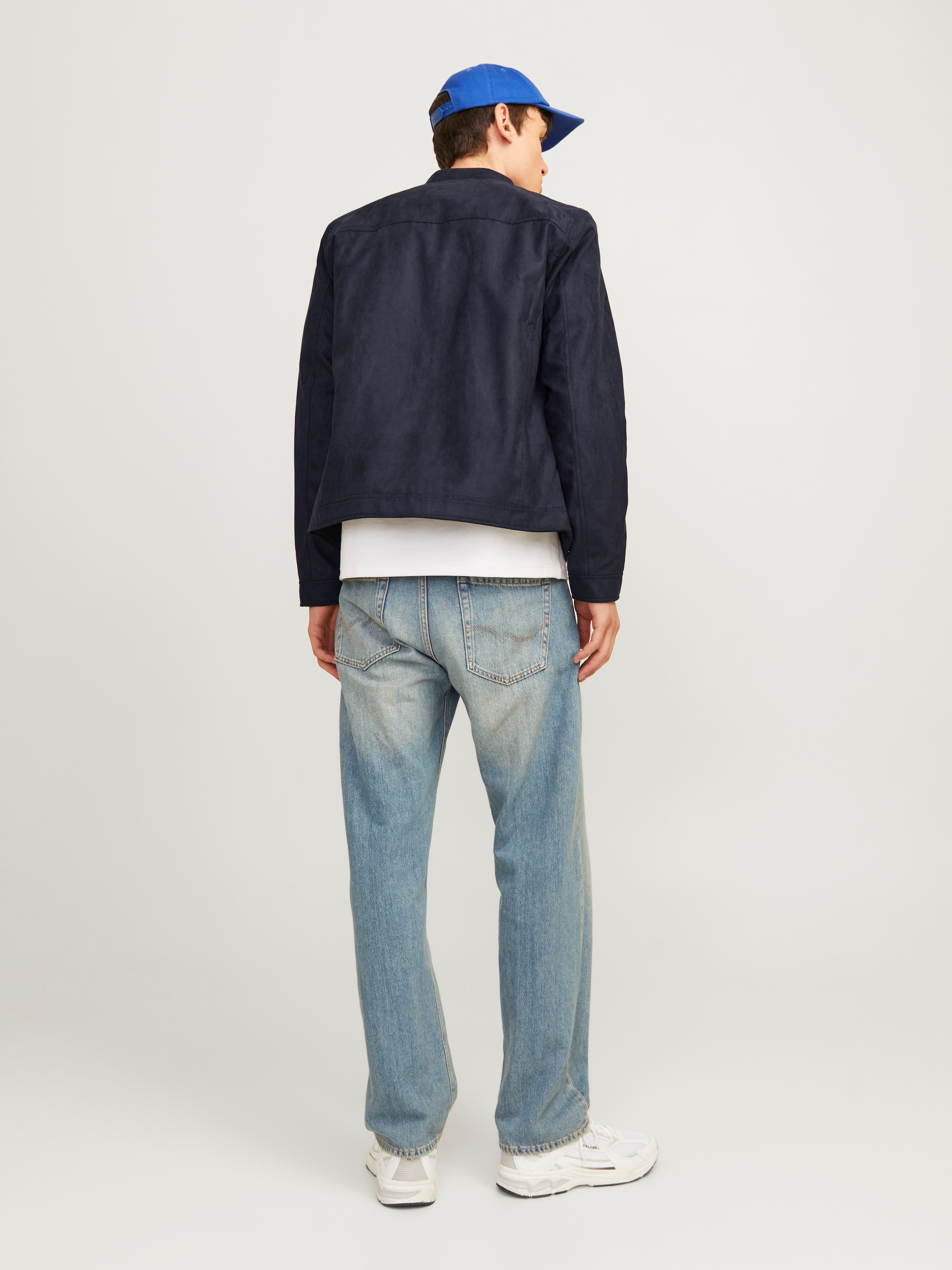 Jack & Jones Veste en imitation cuir »JJEDYLAN CLEAN JACKET NOOS« ohne Kapuze mit Bandkargen