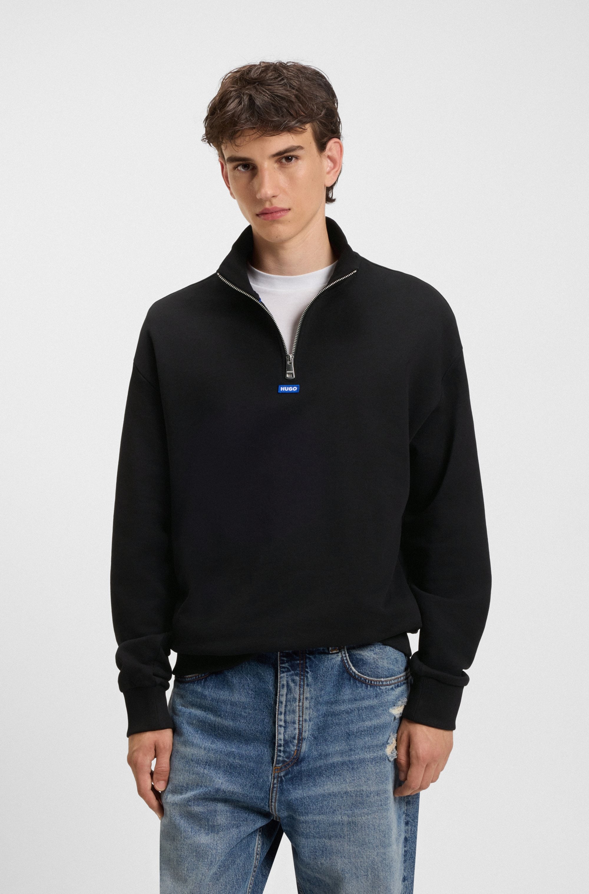 Image of HUGO Sweatshirt "Neeler", mit Troyerkragen