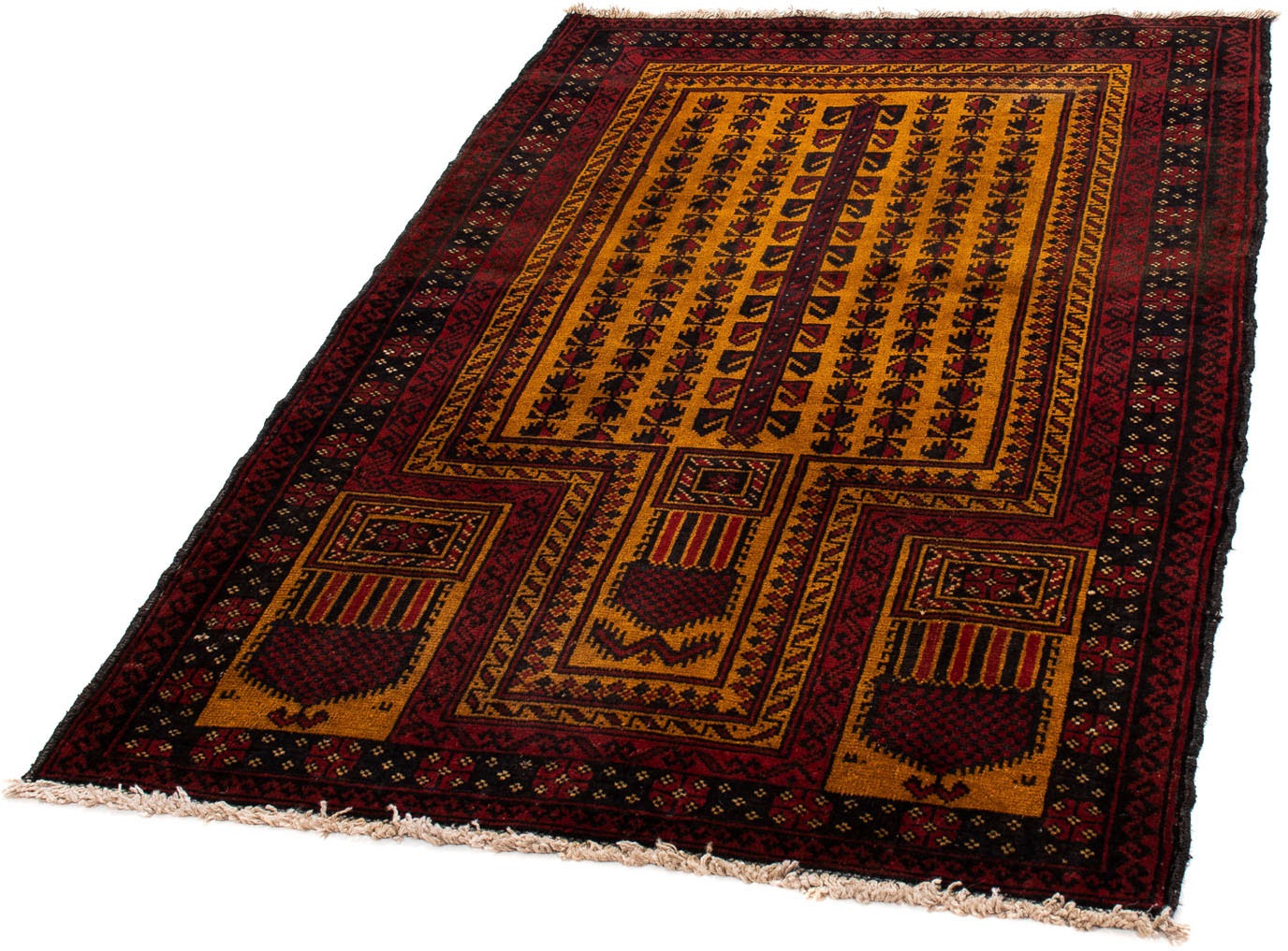 Image of morgenland Orientteppich »Belutsch - 125 x 80 cm - gold«, rechteckig, 8 mm Höhe, Wohnzimmer, Handgeknüpft, Einzelstück mit Zertifikat bei Ackermann Versand Schweiz