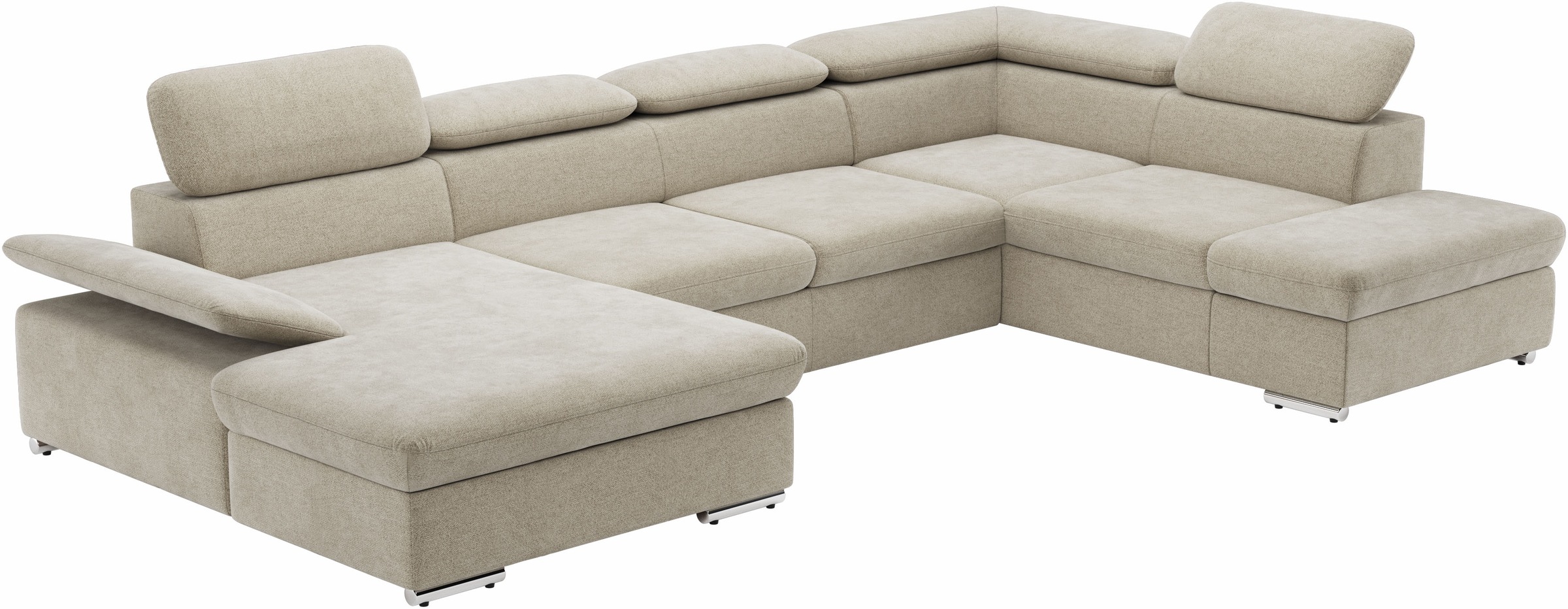sit&more Wohnlandschaft »Valantine U-Form«, inkl. Kopf- und Armteilverstellung, wahlweise mit Bettfunktion
