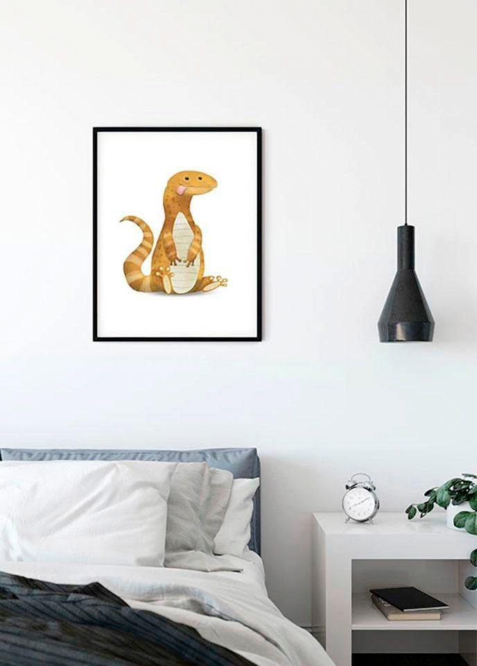 Image of Komar Bild "Cute Animal Lizard" Tiere 1 Stk. tlg. Wandbild zur Dekoration - ohne Rahmen